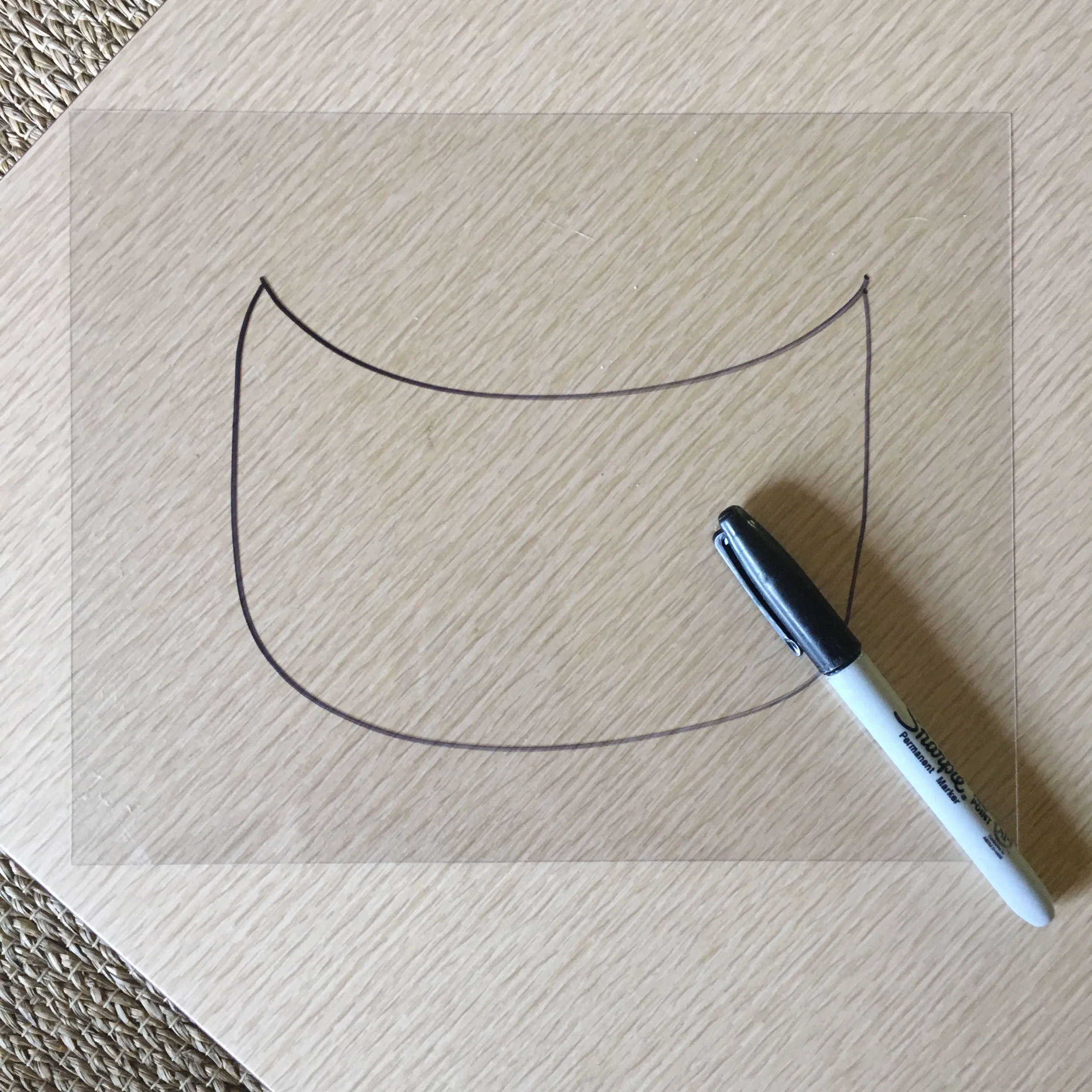 Step three: Your base shape doesn't have to be this shape , but it really is an easy one to work with. You’ll want to make your necklace base about twice as big as you want the end product.