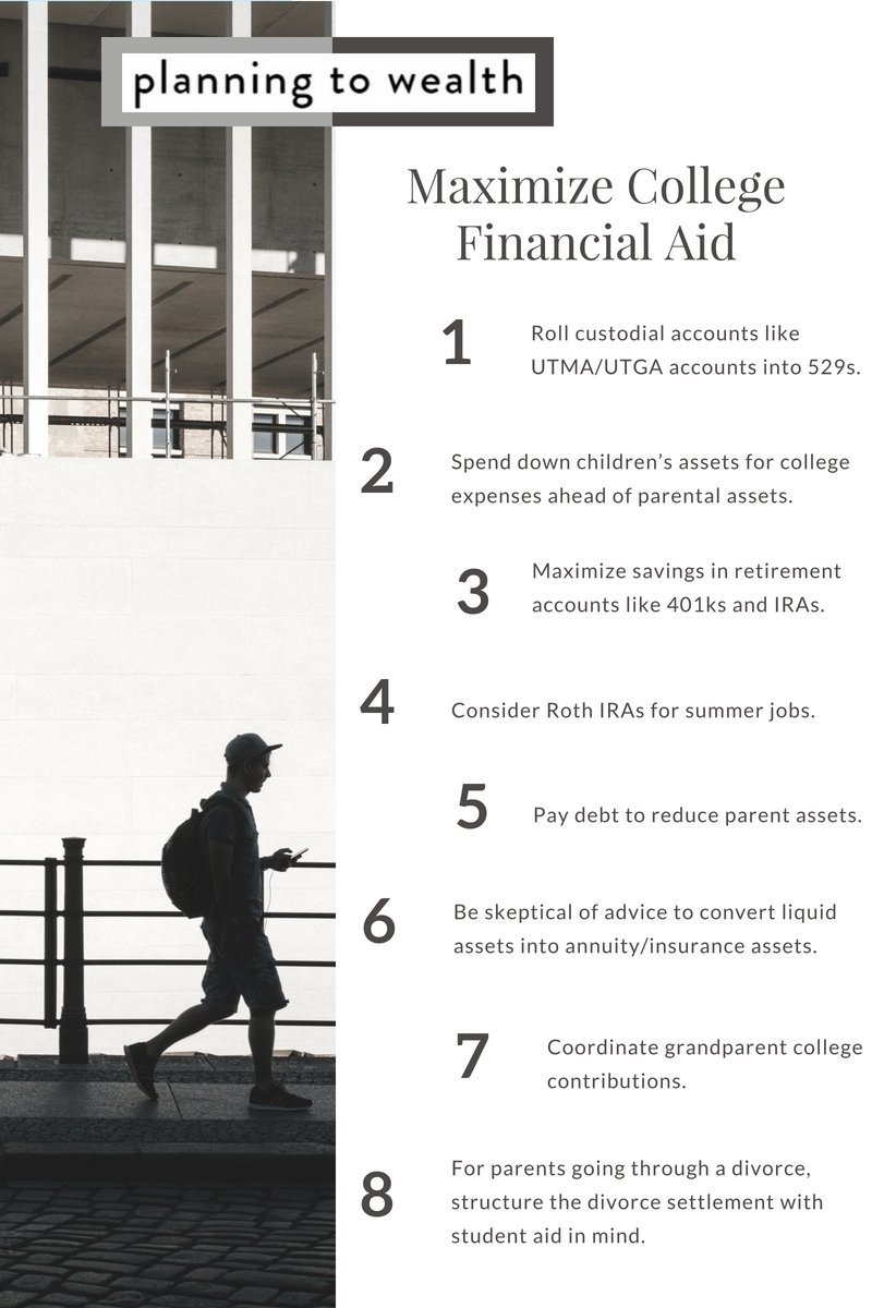 8 Strategies For Parents To Maximize College Financial Aid Eligibility Planning To Wealth