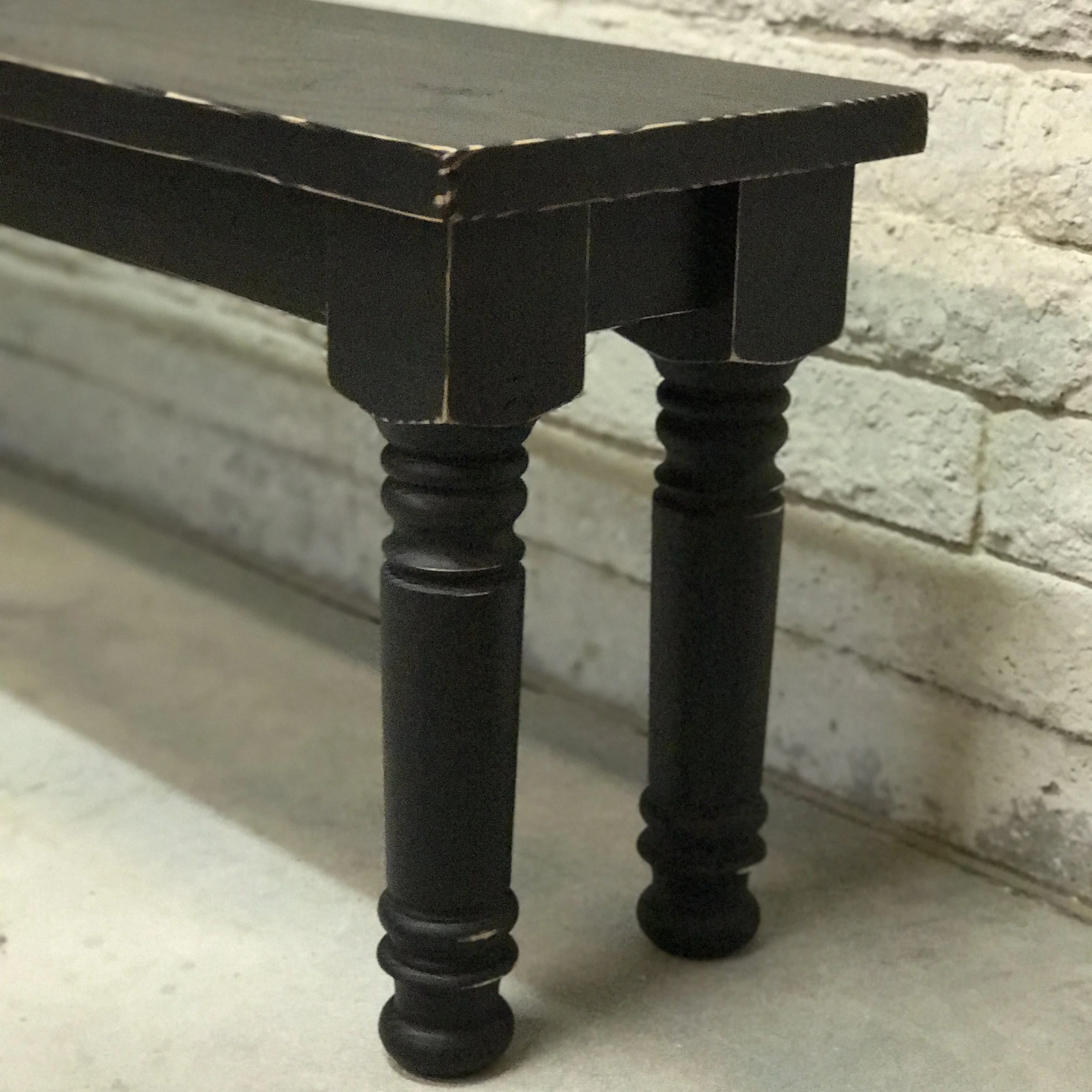Black Farmhouse Bench