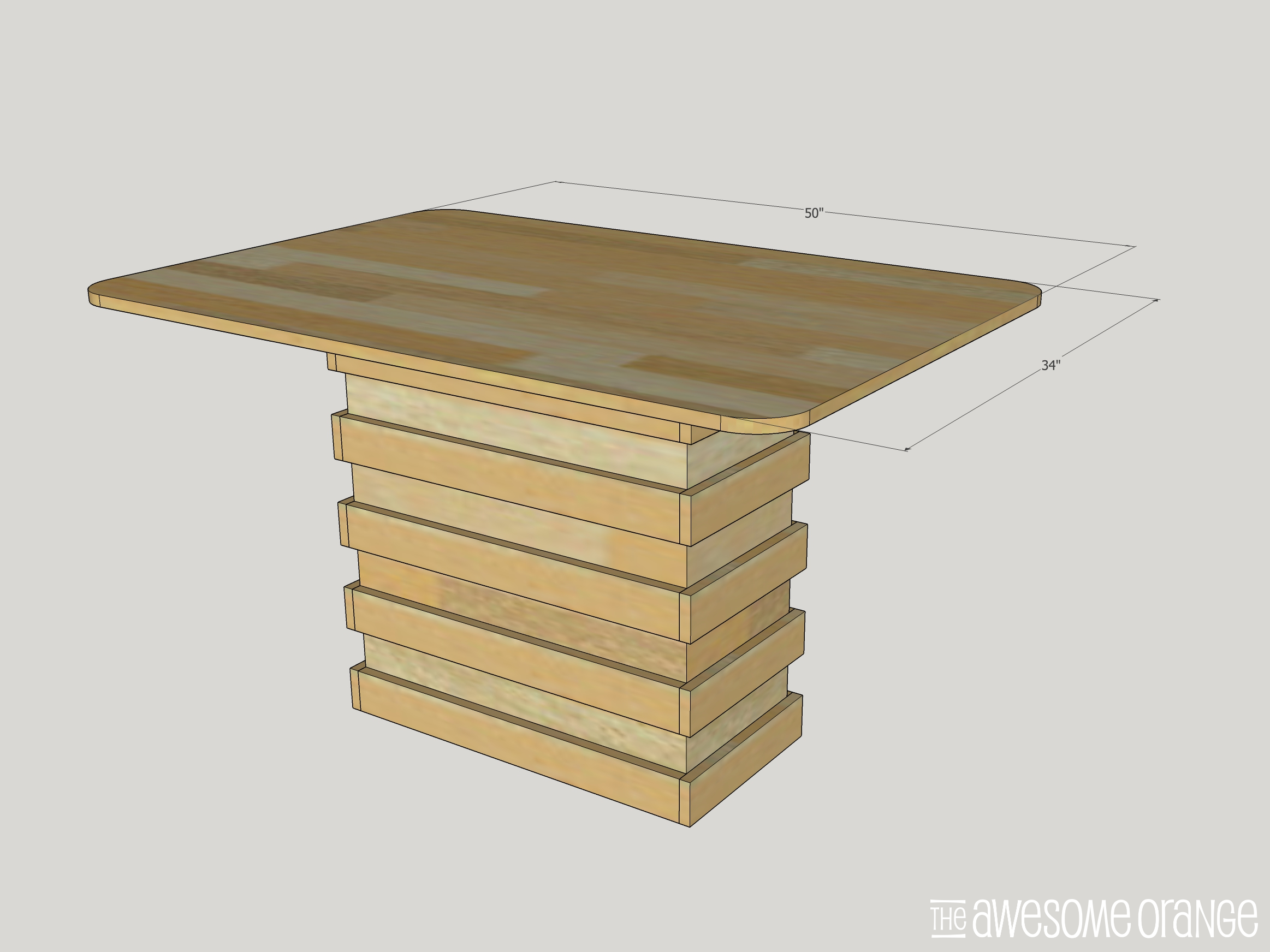 Diy Stacked Restoration Hardware Knockoff Dining Table The