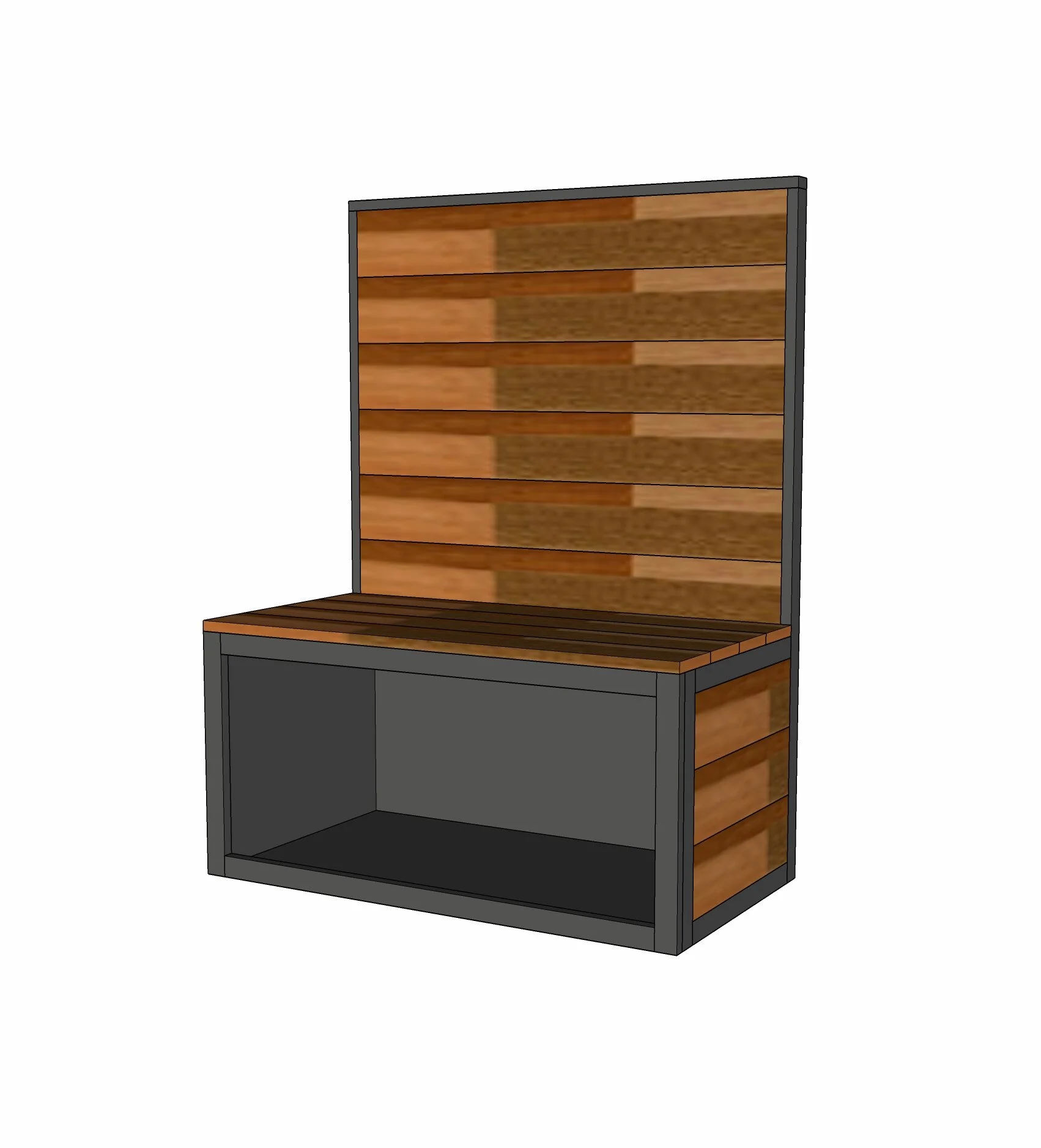 DIY Highback Mudroom Bench