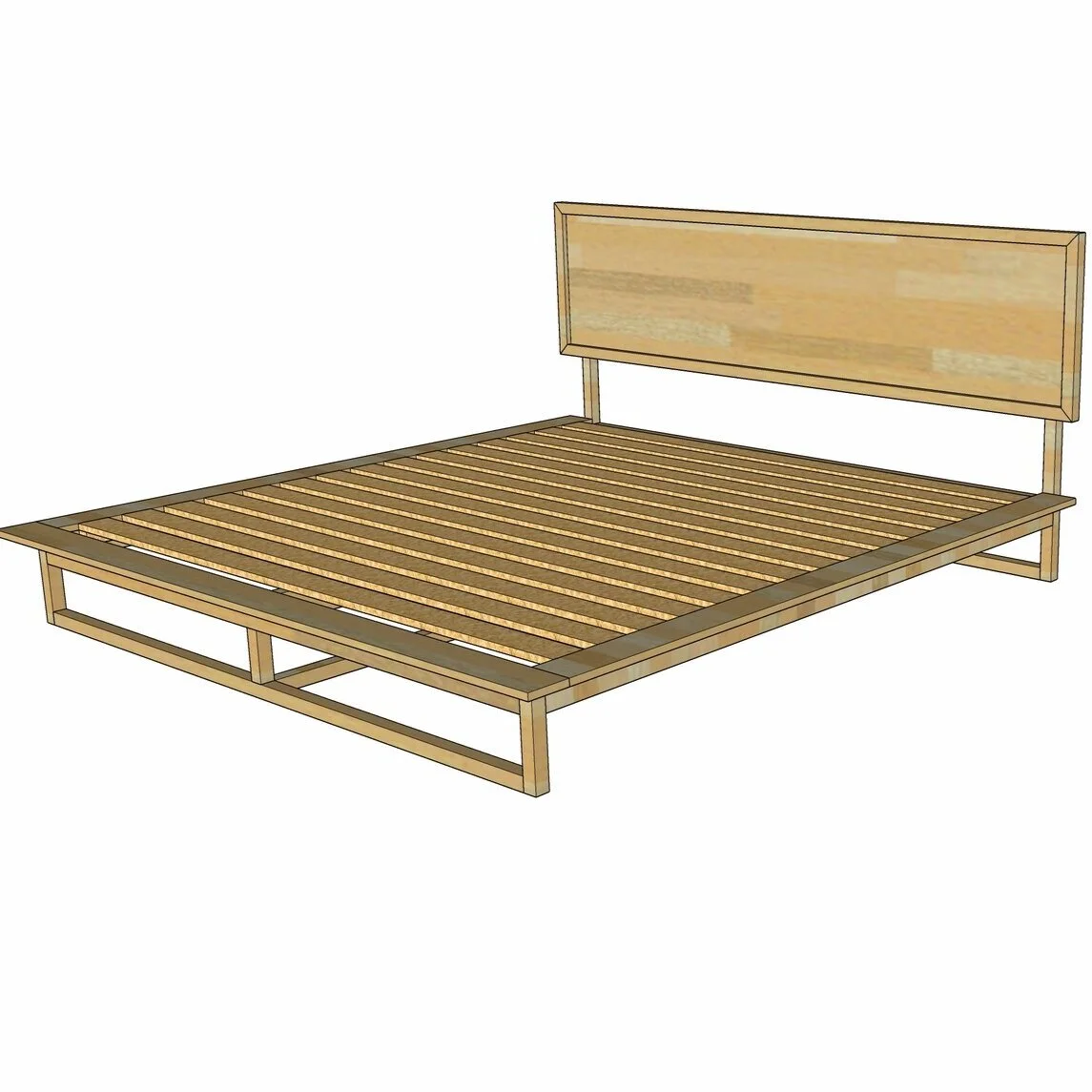 DIY Mid-Century Modern King Bed