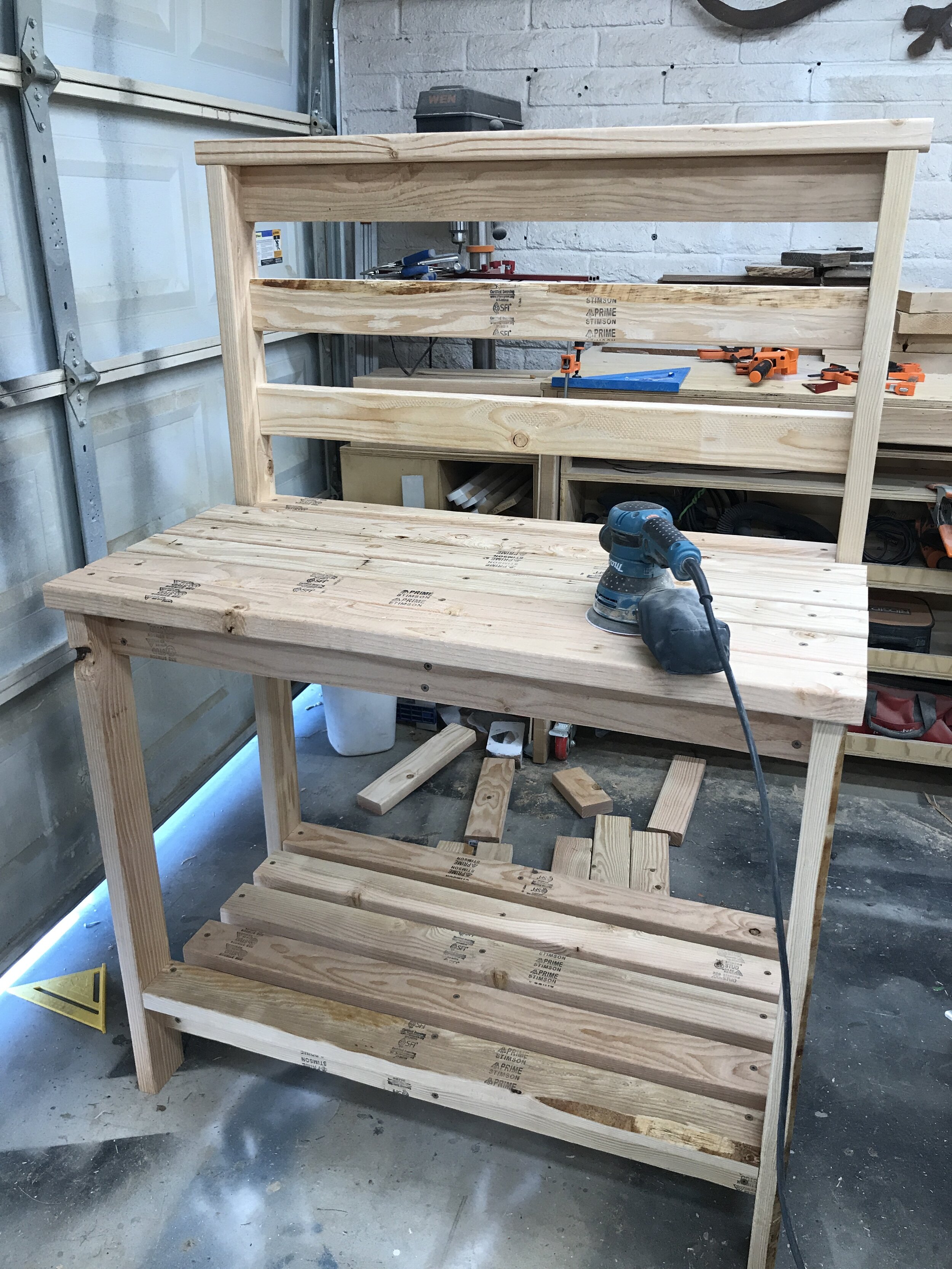potting bench with shelves on Diy 2x4 Potting Bench The Awesome Orange