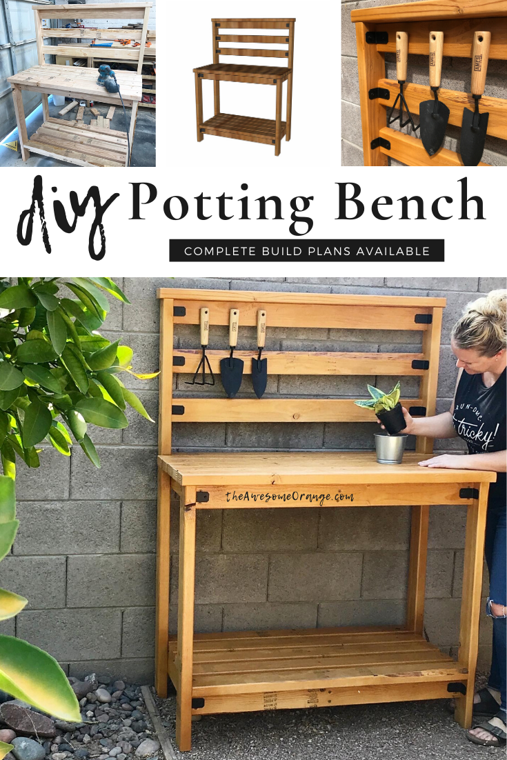 cheap potting bench on Diy 2x4 Potting Bench The Awesome Orange