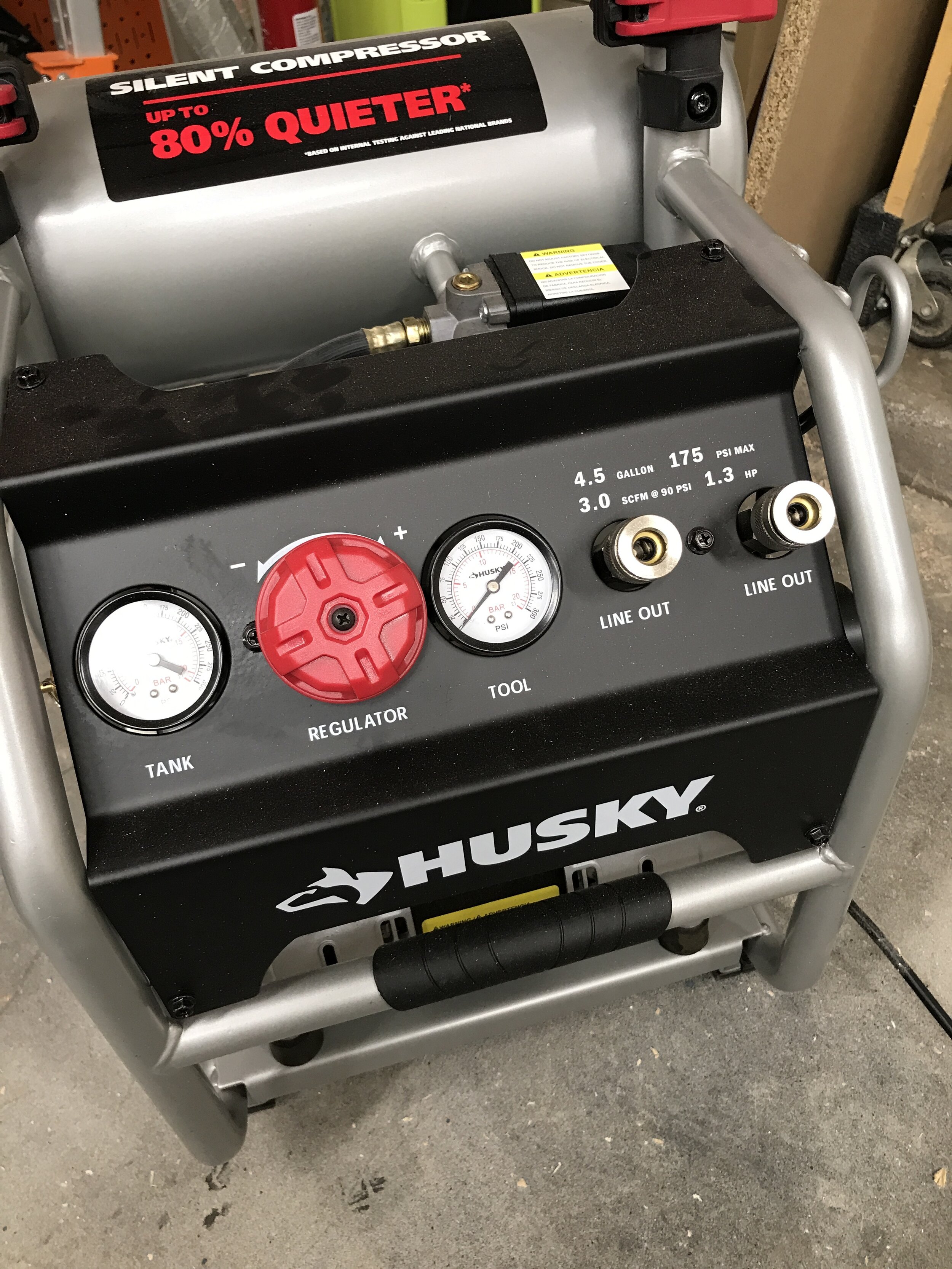 Husky Silent Air Compressor Sounds like a Great Workshop Upgrade