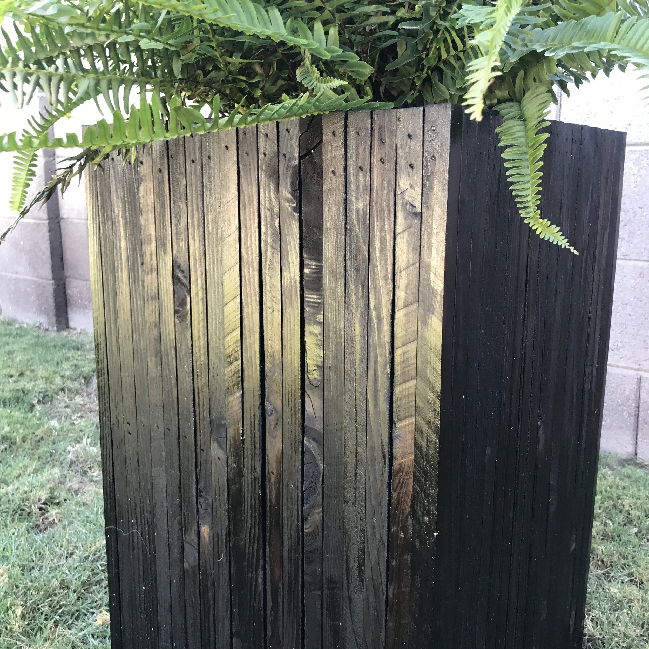 DIY Slatted Scrap Planter