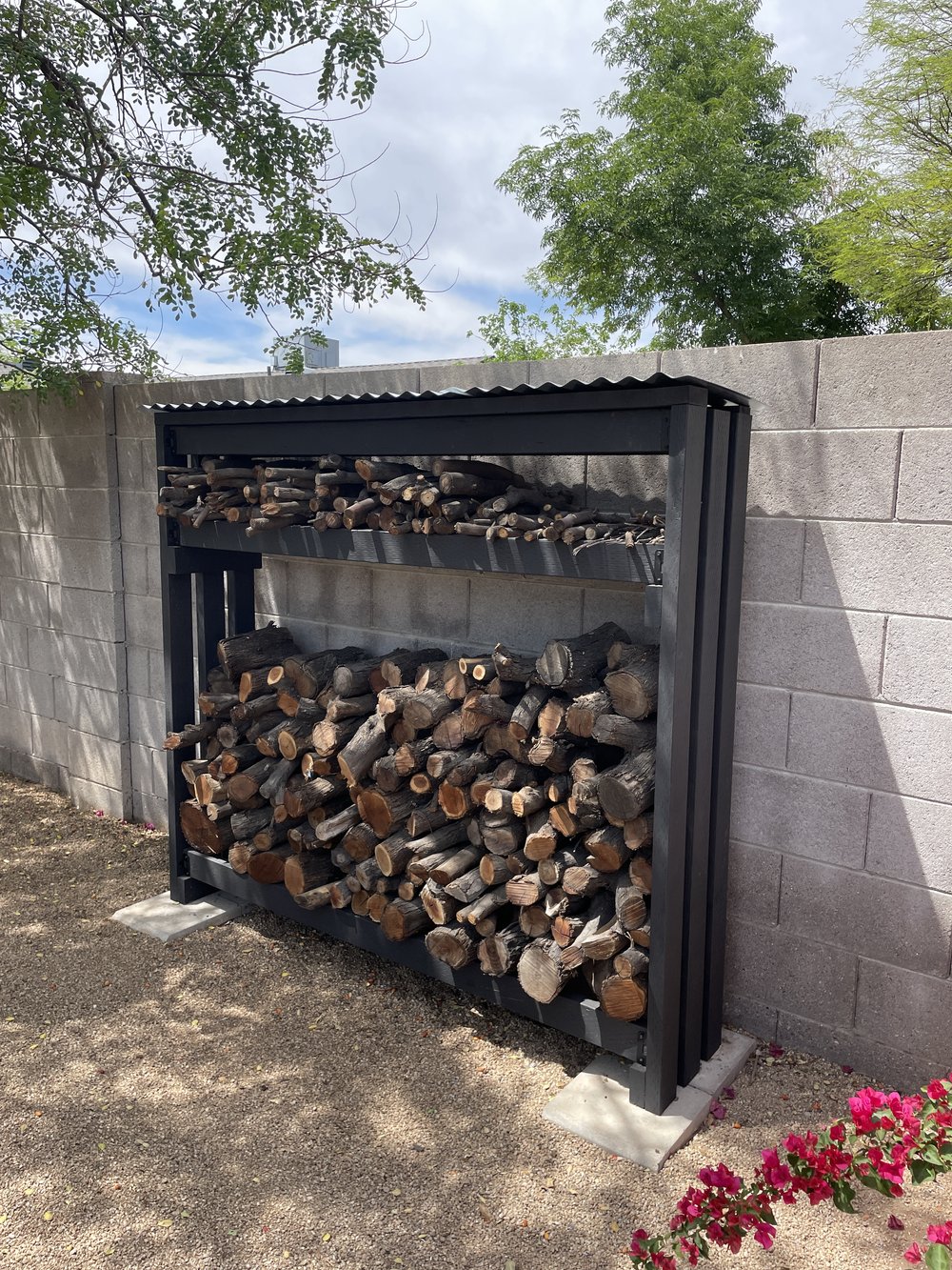DIY Outdoor Firewood Rack — the Awesome Orange