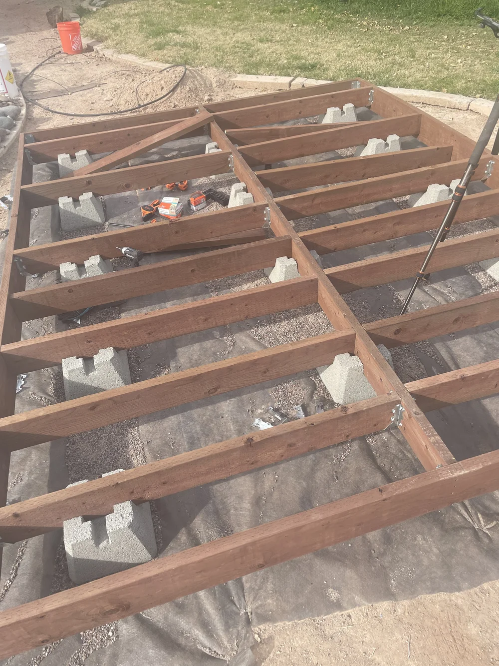 Building A Floating Deck with Composite Decking — the Awesome Orange