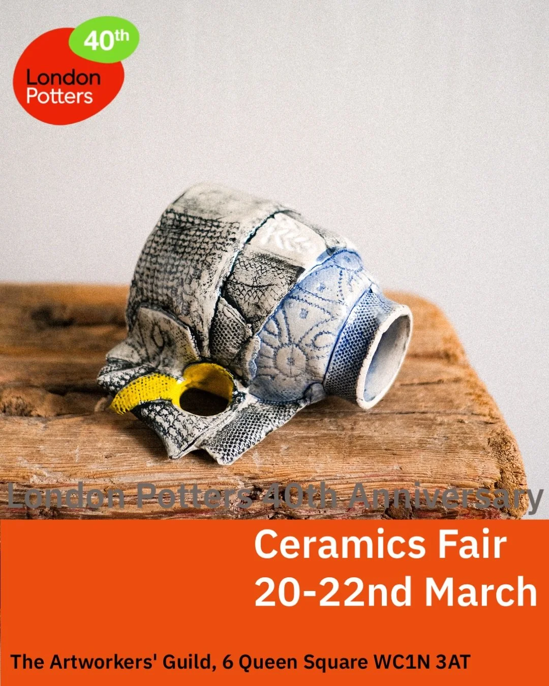 I&rsquo;m thrilled to be selected to exhibit at the London Potters 40th Anniversary Members Ceramics Fair! @london.potters 

Celebrating London Potters 40th Anniversary
Join us at the Art Workers&rsquo; Guild @artworkersguild in the heart of London f
