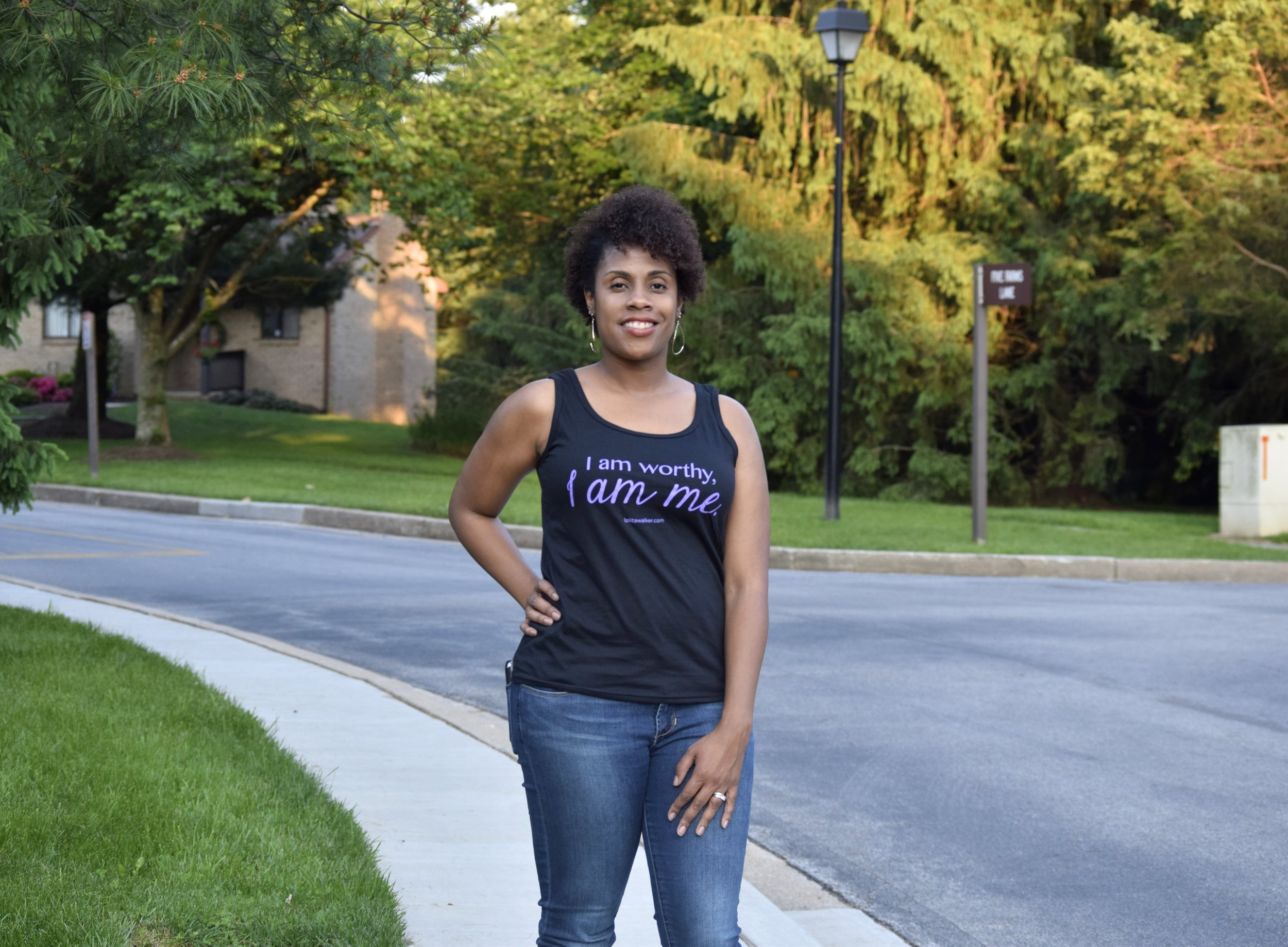 I am worthy- black tank purple writing.JPG