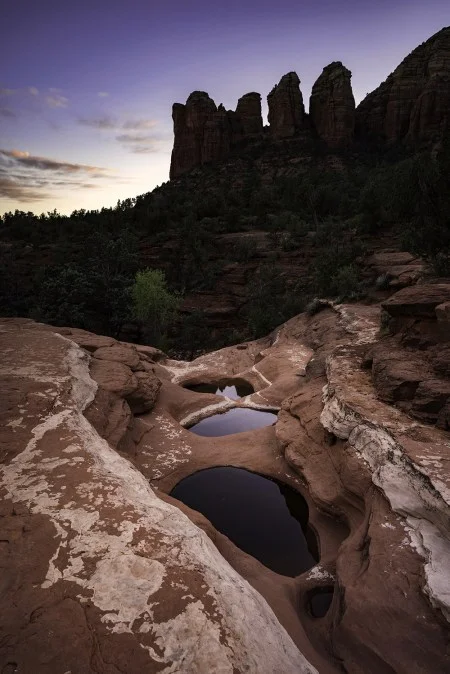 Seven Sacred Pools at sunset