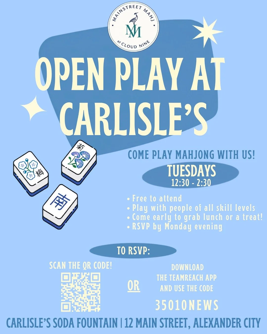 Mahjong Open Play at Carlisle's