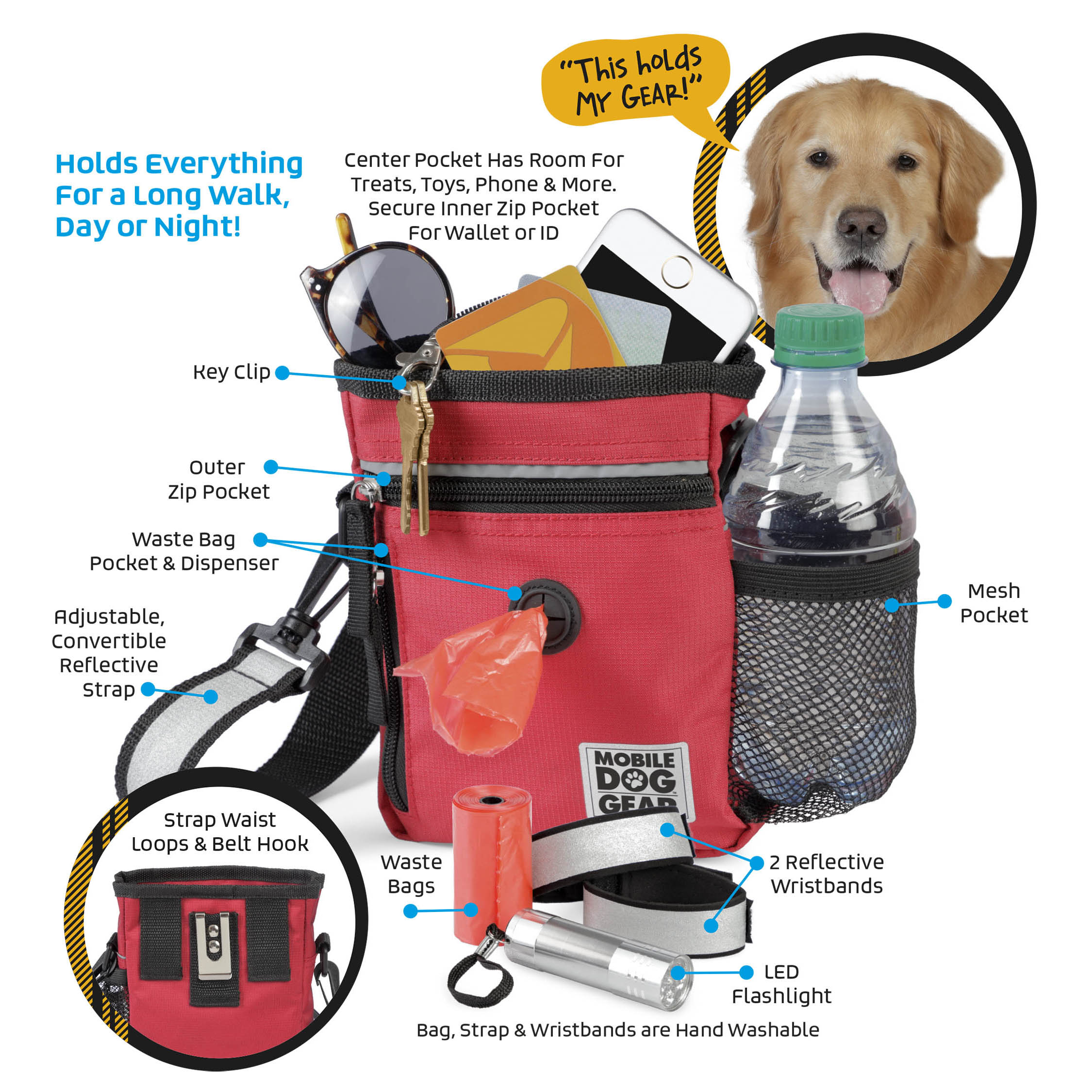 Day/Night Walking Bag (All Size Dogs 