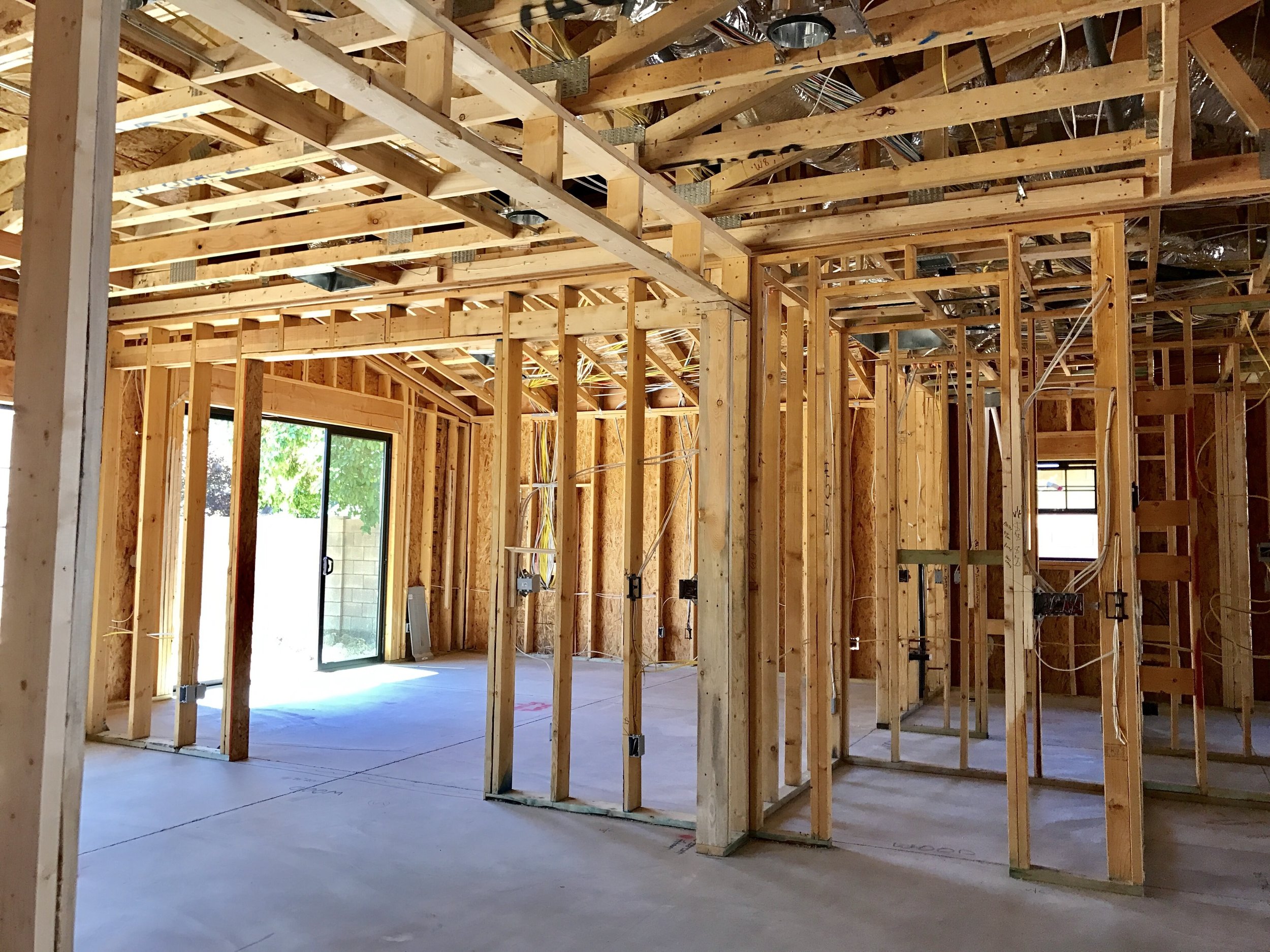 Home renovation open walls pre first fix structured cabling