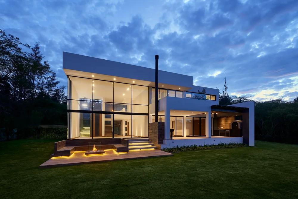 Smart_Home_At _Dusk_Modern Architecture_Ascot_Home_Automation_Systems
