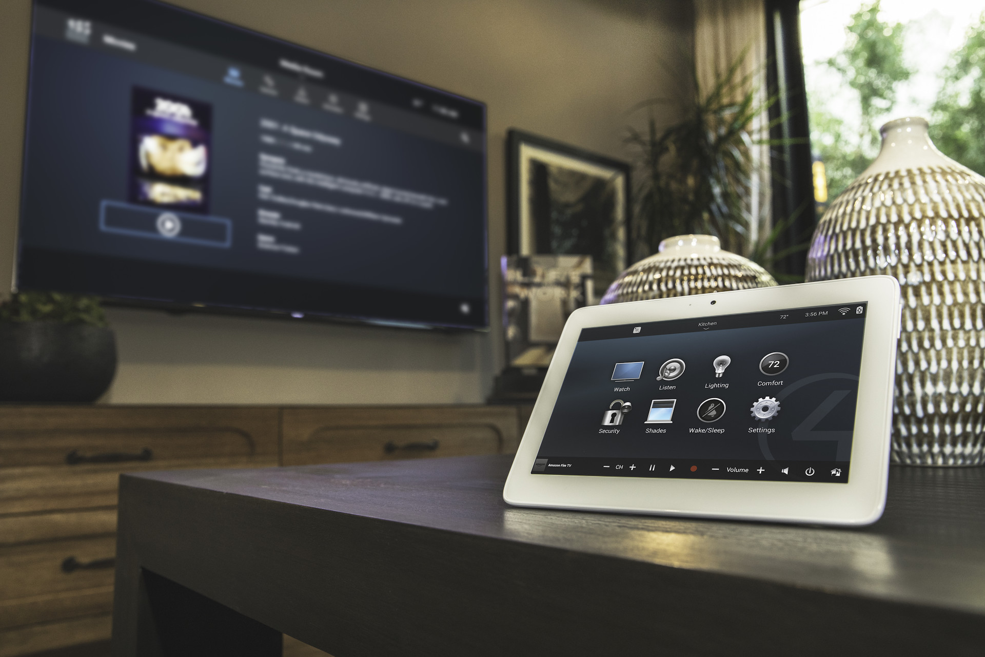 Control4_Luxury_Home_Touch_screen_Wall_Mounted_TV_Navigator