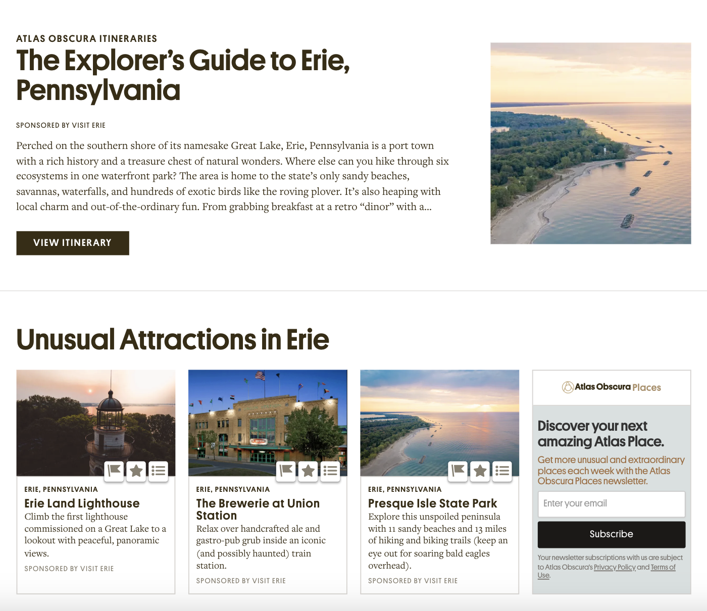 The Explorer's Guide to Erie, Pennsylvania