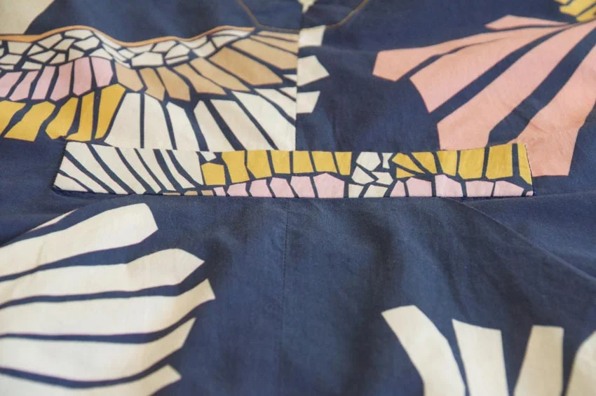 Utilising smaller areas of the pattern for bodice detail