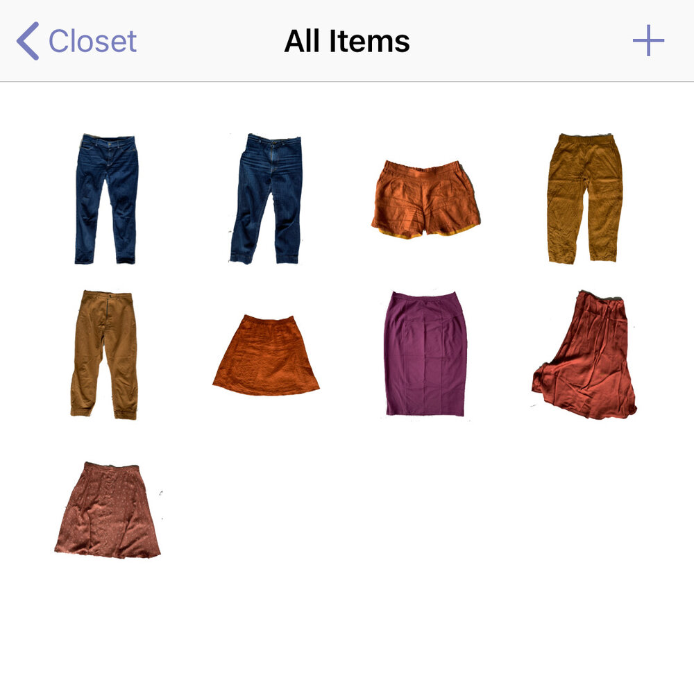 Pants, shorts and skirts