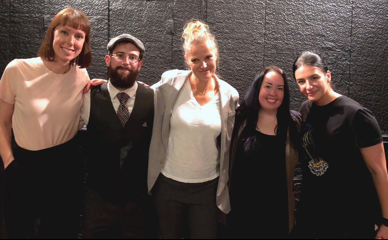 Producer Katie Hyde, David Magnano, Director Elle Kamihira, Jessica Rosenbeck, and Animation Director Yulia Ruditskaya at the Kickstarter Launch Party on September 29, 2018.