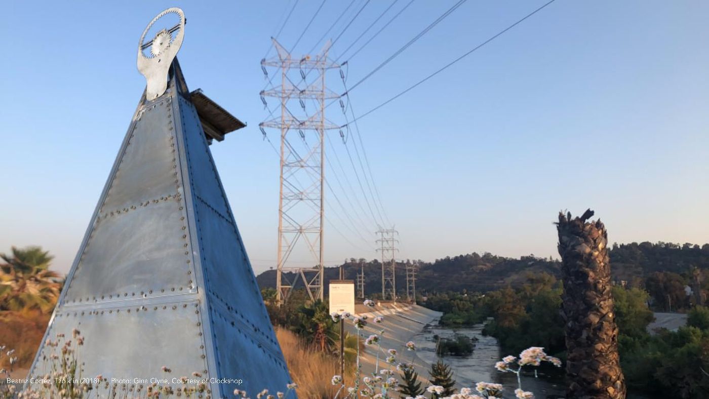 Beatriz Cortez, "Bowtie Project," Placed at distinct points along the L.A. river, the works deal with urban redevelopment, environmental issues, untold Native histories, and patterns of gentrification. (Beatriz Cortez / Beatriz Cortez)
