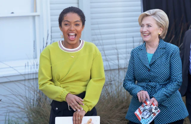 YARA SHAHIDI IS SHAKING THINGS UP, ONE YOUNG VOTER AT A TIME WITH HILARY CLINTON.jpg
