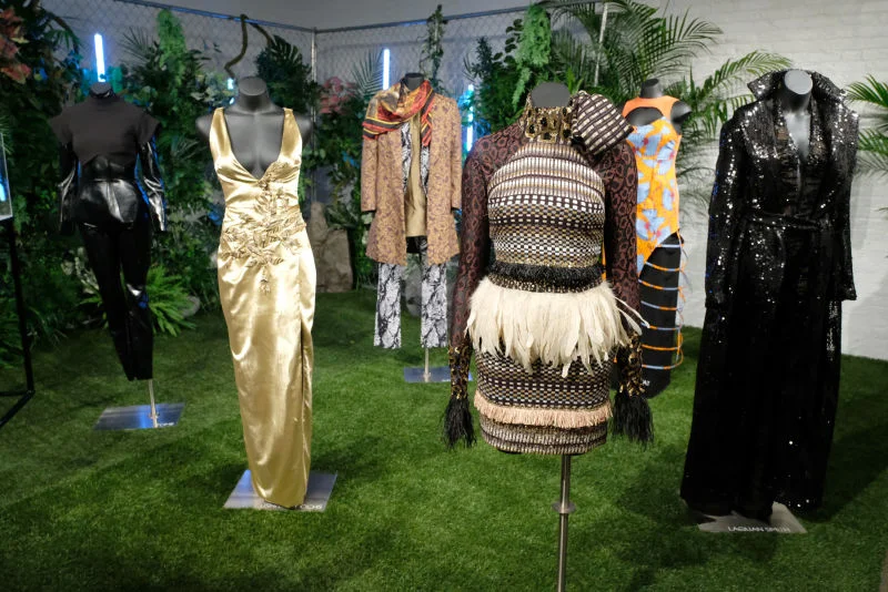 Fashion on display at the Black Panther “Welcome to Wakanda” New York Fashion Week Showcase on Feb. 12, 2018. Via Jamie McCarthy/Getty Images.