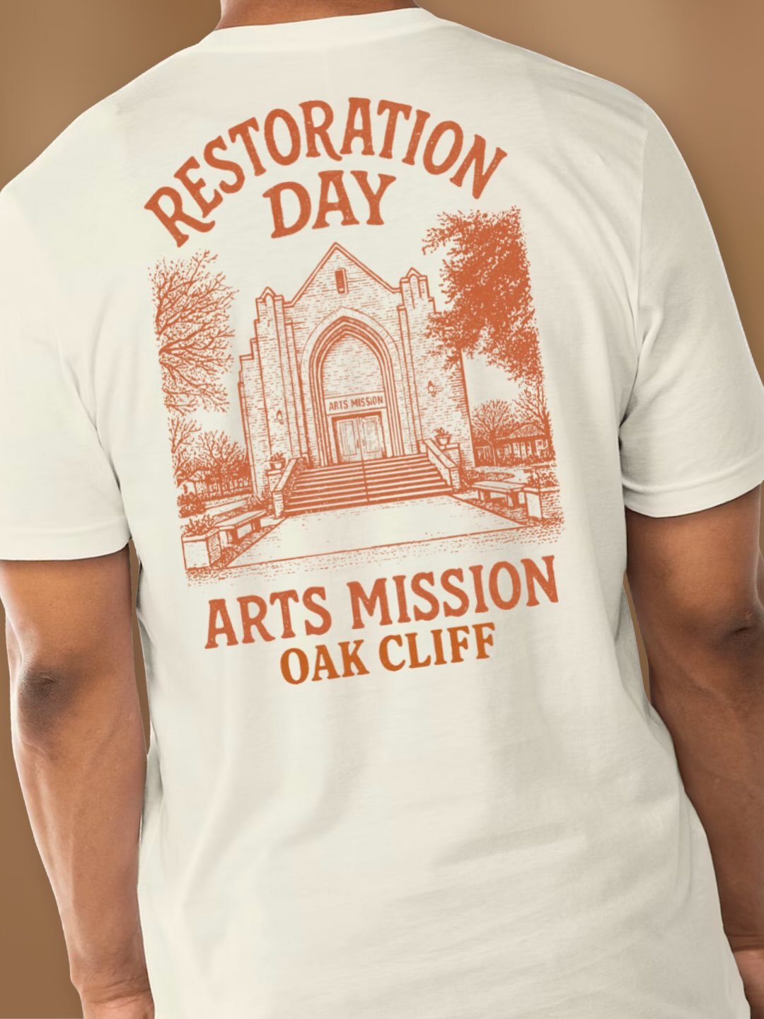 Take a closer look at our Restoration Day t-shirts!

Every year, we invite our community to come together to take care of the building that takes care of us.
Proceeds from these shirts go towards the supplies and materials needed to make this event h