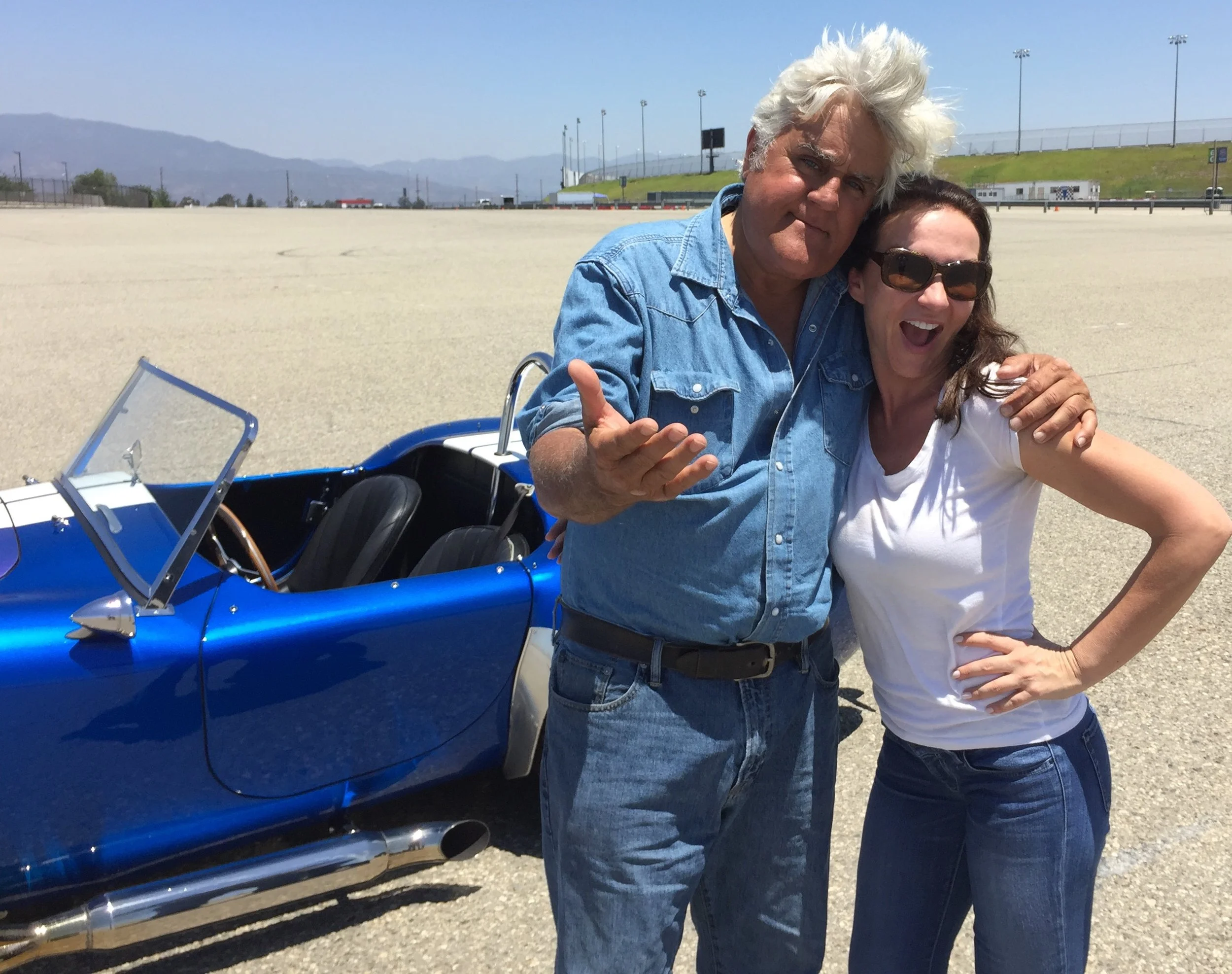 With fellow gearhead Jay Leno