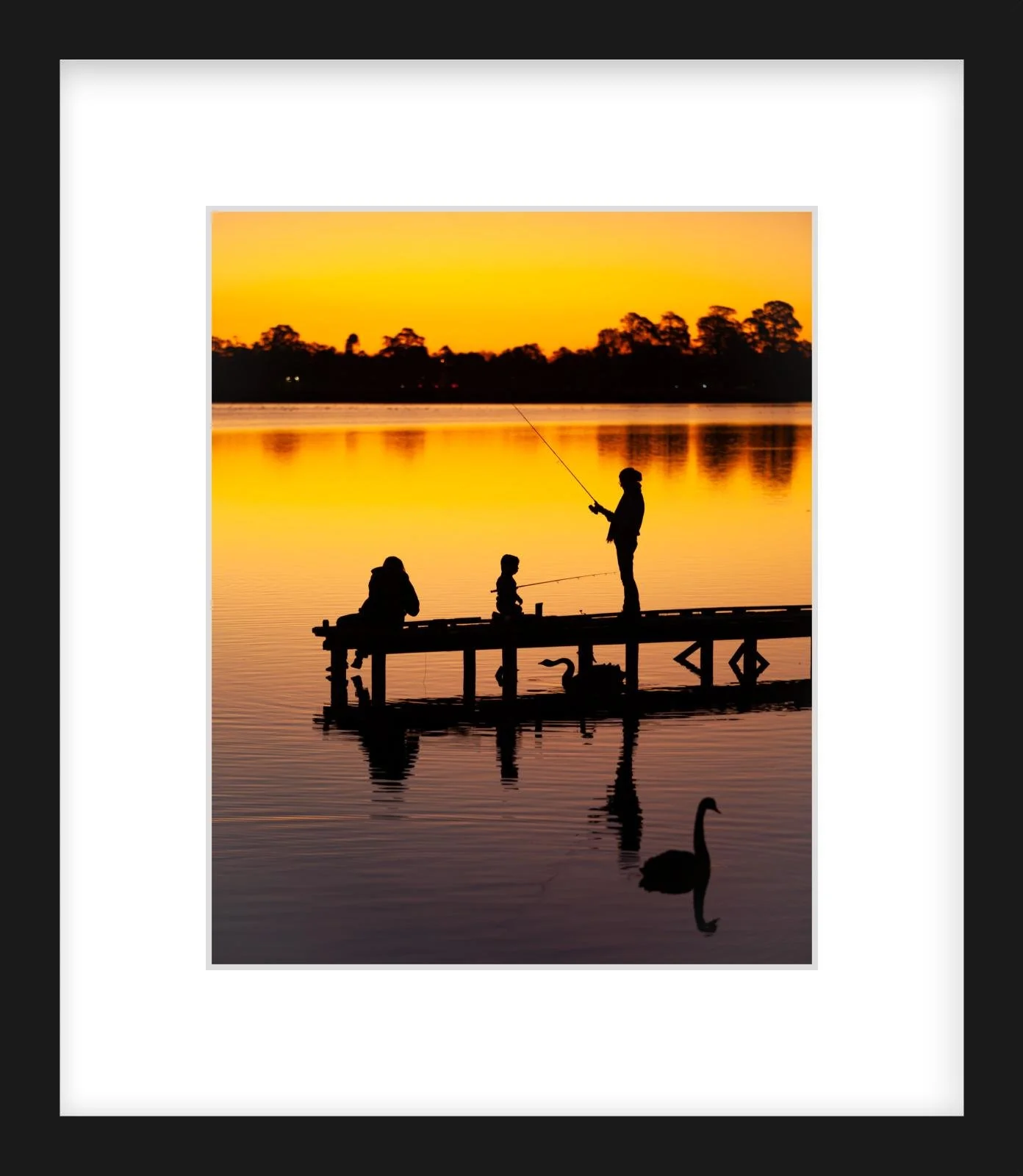 Autumn evening at Lake Wendouree - 8" x 10" black.jpg