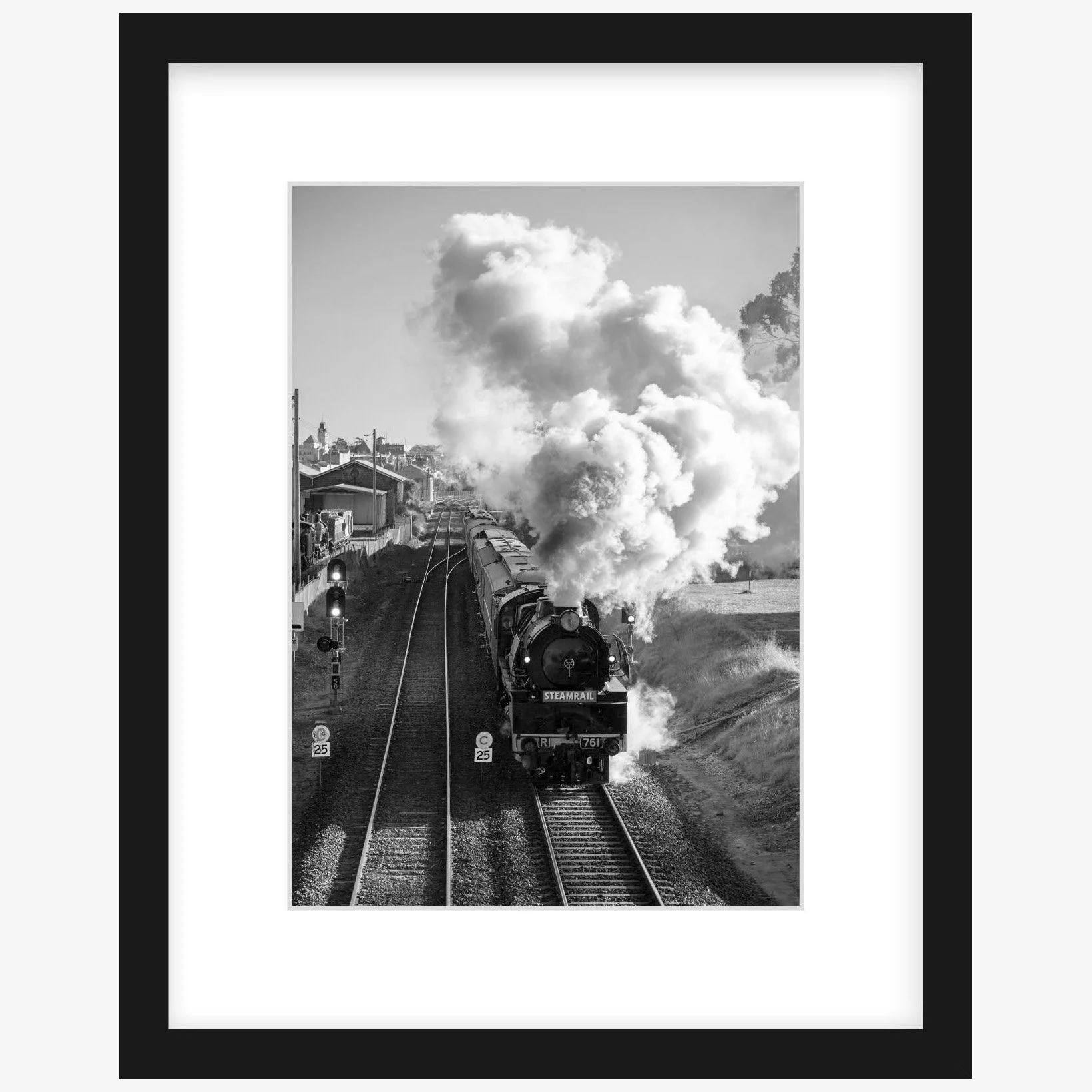 R761 - Steamrail Victoria departing Ballarat - 210mm x 297mm black - square.jpg
