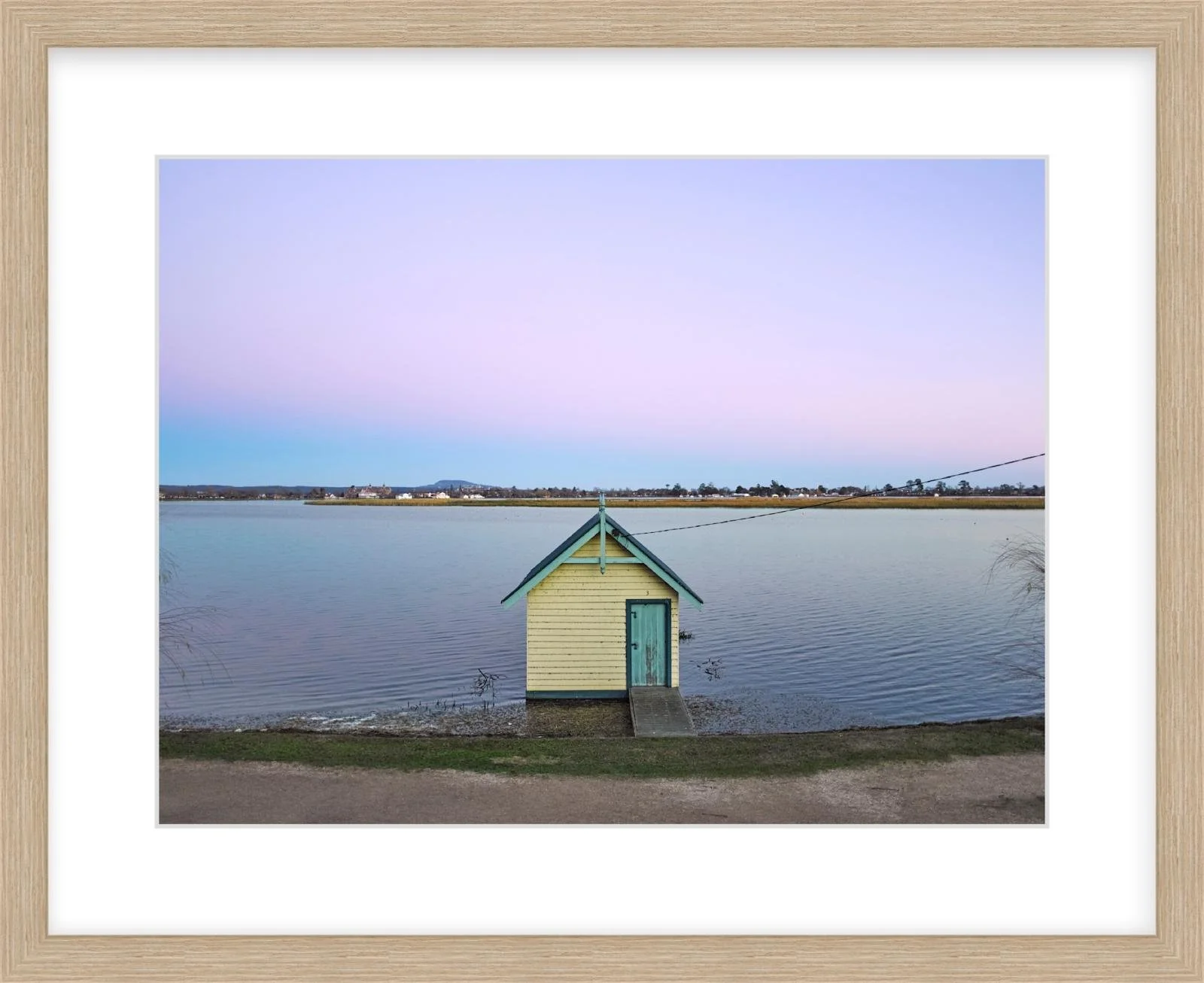 Boatshed No 2 at dusk - 12" x 16" Wood.jpg