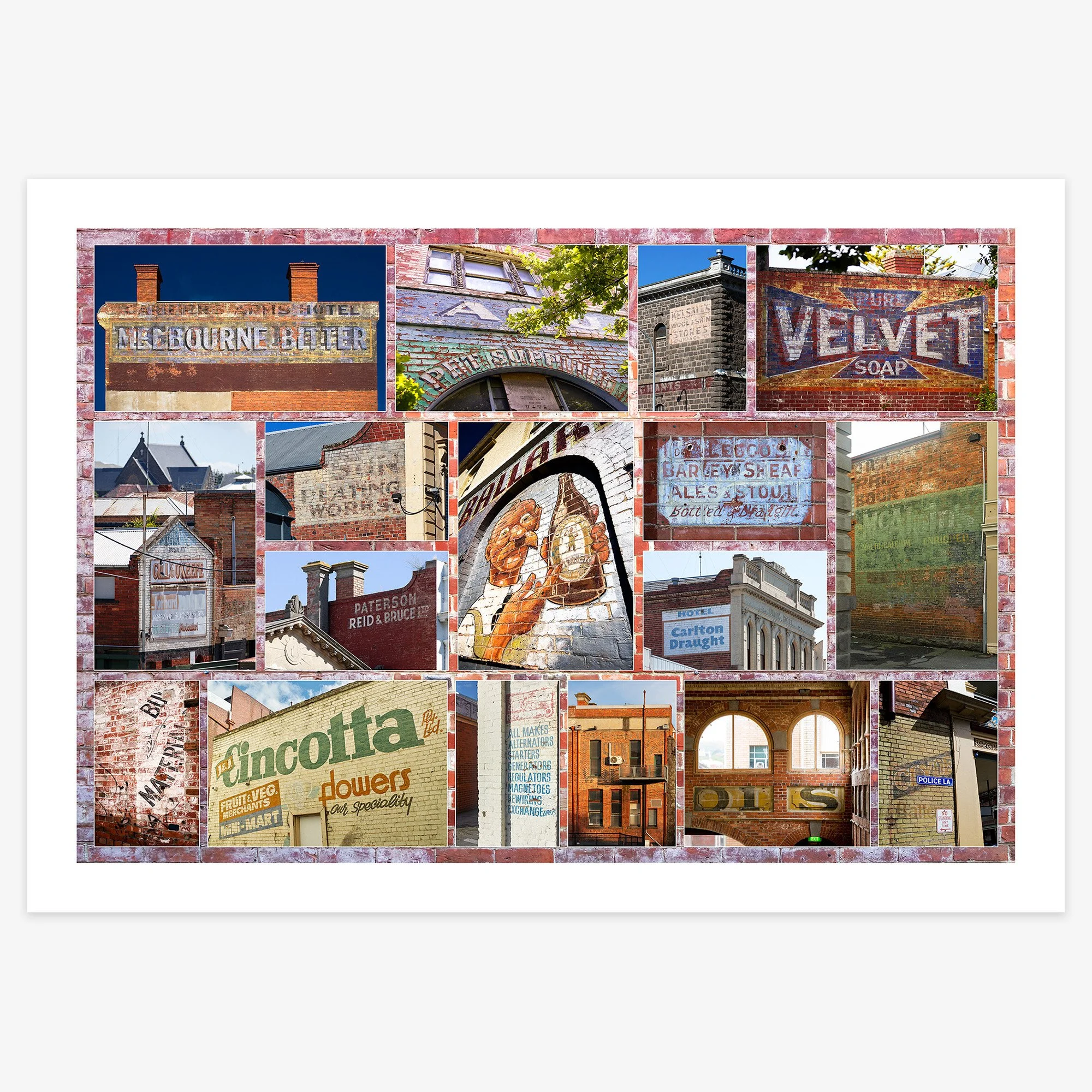 Ghost Signs of Ballarat - 297mm x 420mm print 20mm border - square.jpg