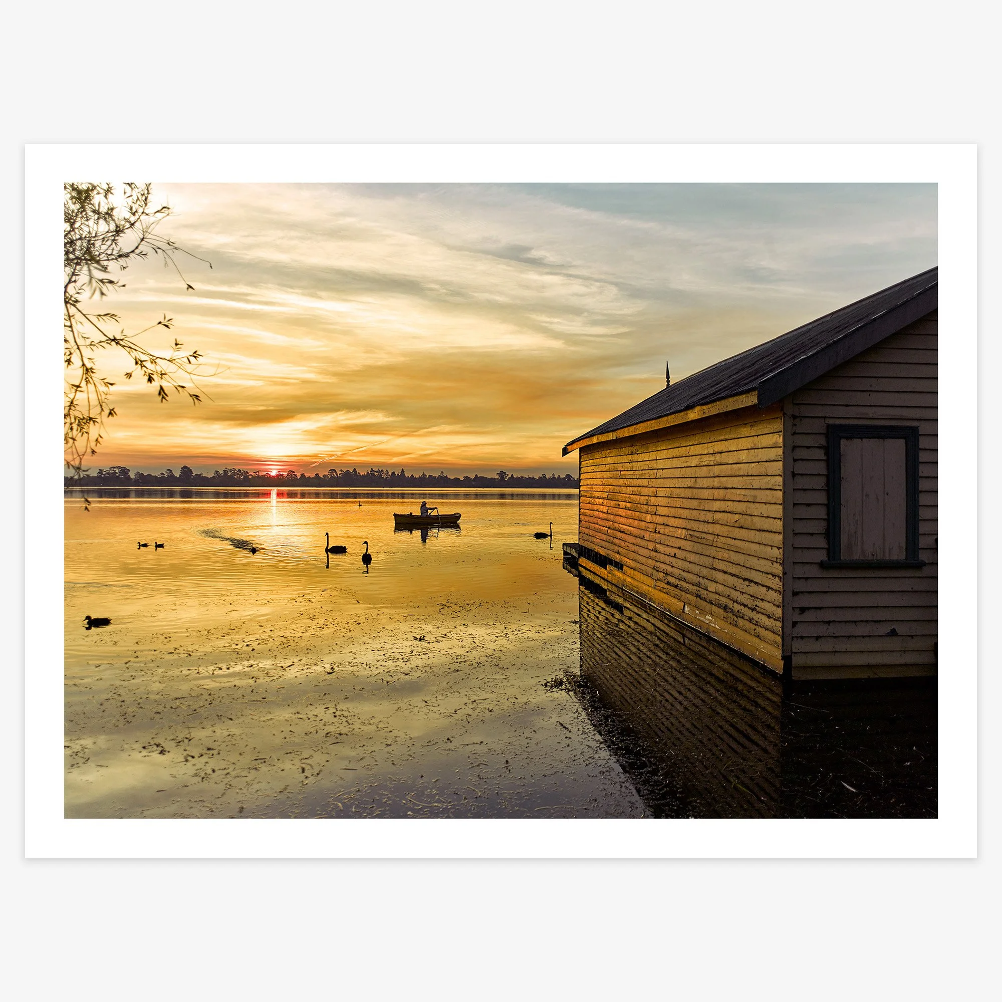 Summer sunset at Lake Wendouree 01 - 18" x 24" print 25mm border - square.jpg