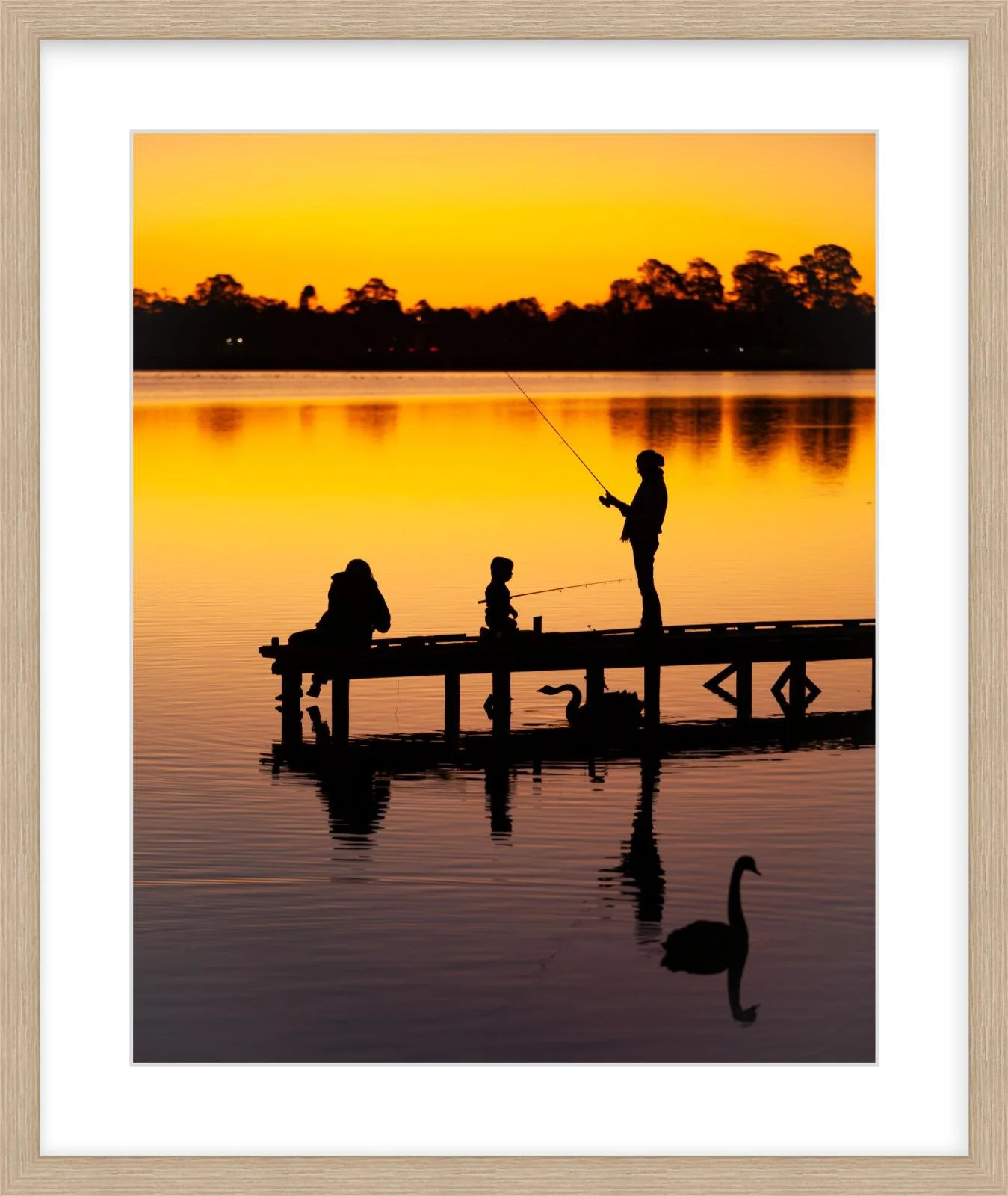 Autumn evening at Lake Wendouree - 16" x 20" natural.jpg