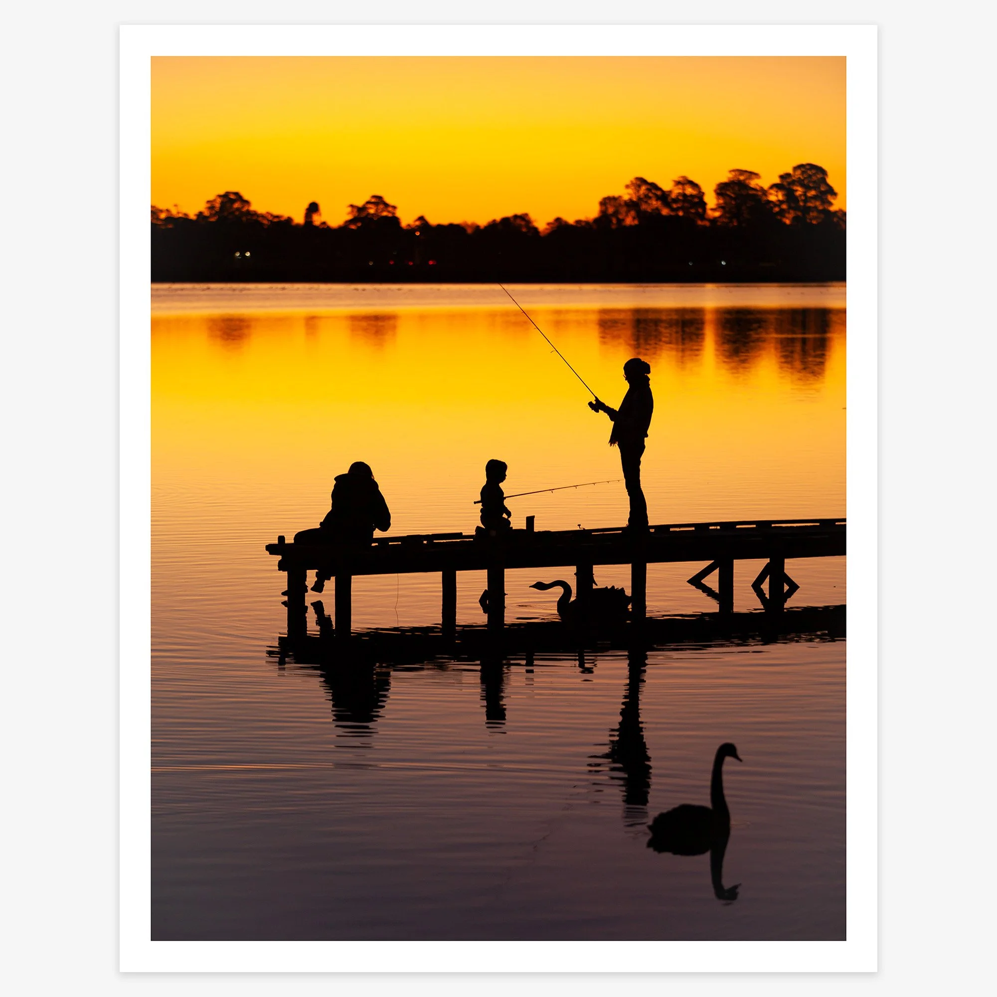 Autumn evening at Lake Wendouree - 24" x 30" 25mm border square.jpg