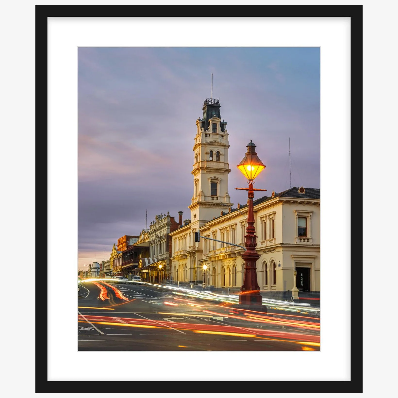 Lydiard St Nth at night - 16" x 20" black - square.jpg