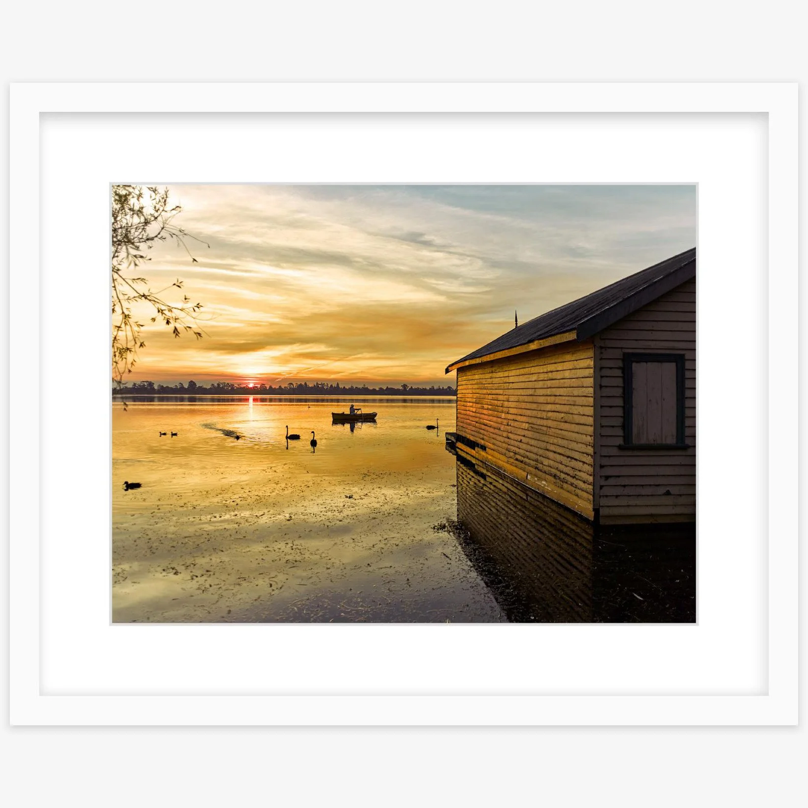 Summer sunset at Lake Wendouree 01 - 12" x 16" white - square.jpg