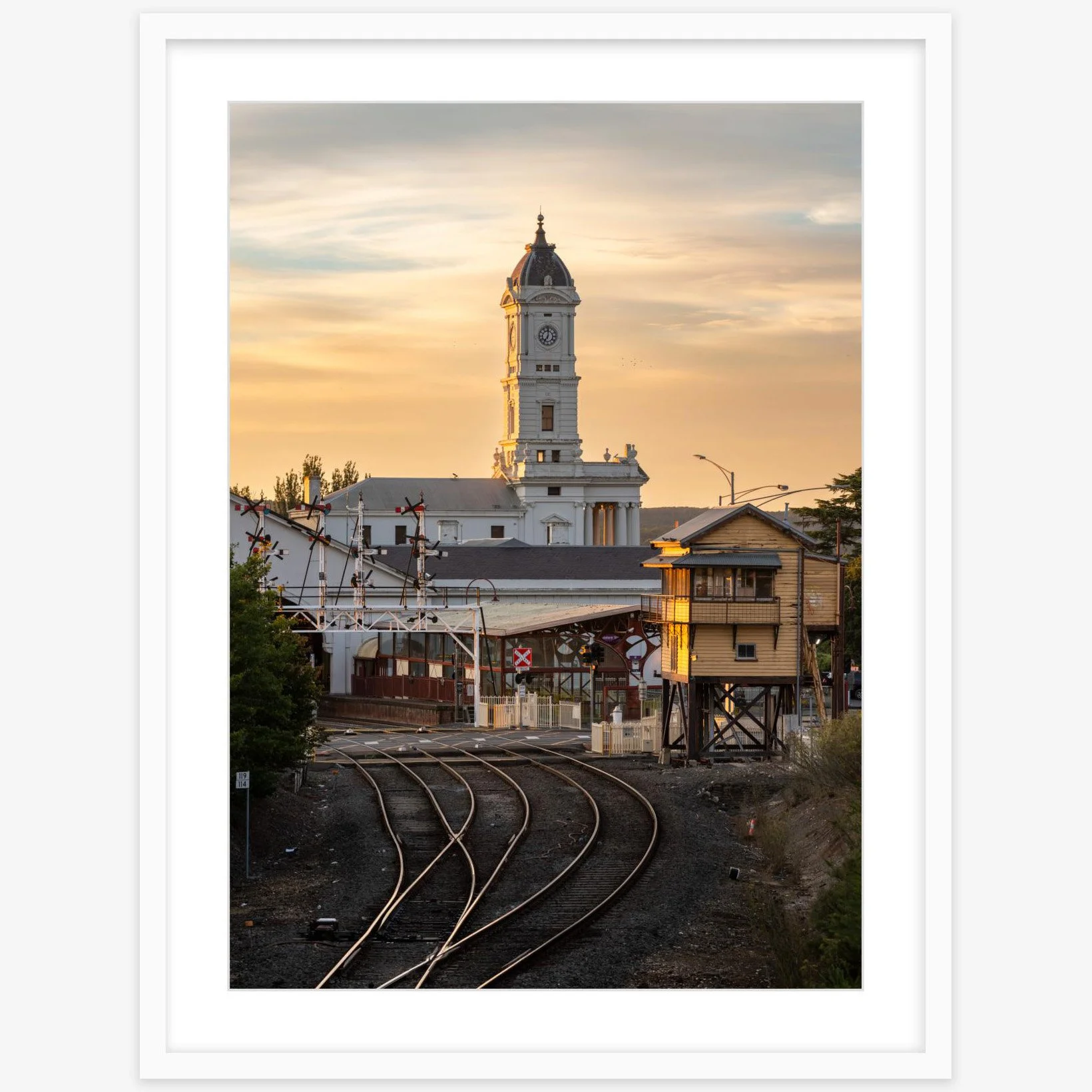 First Light at Ballarat Railway Station - 500mm x 700mm white - square.jpg