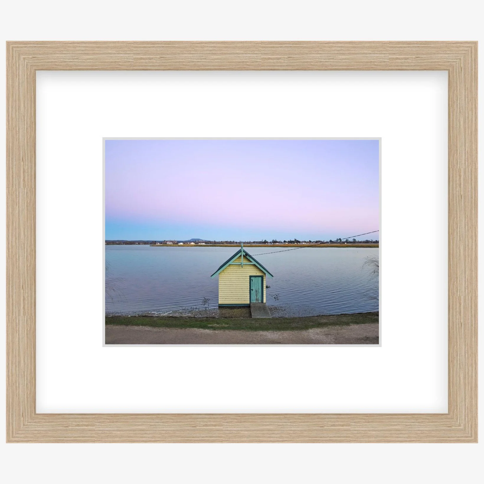 Boatshed No 2 at dusk - 6" x 8" Wood - square.jpg