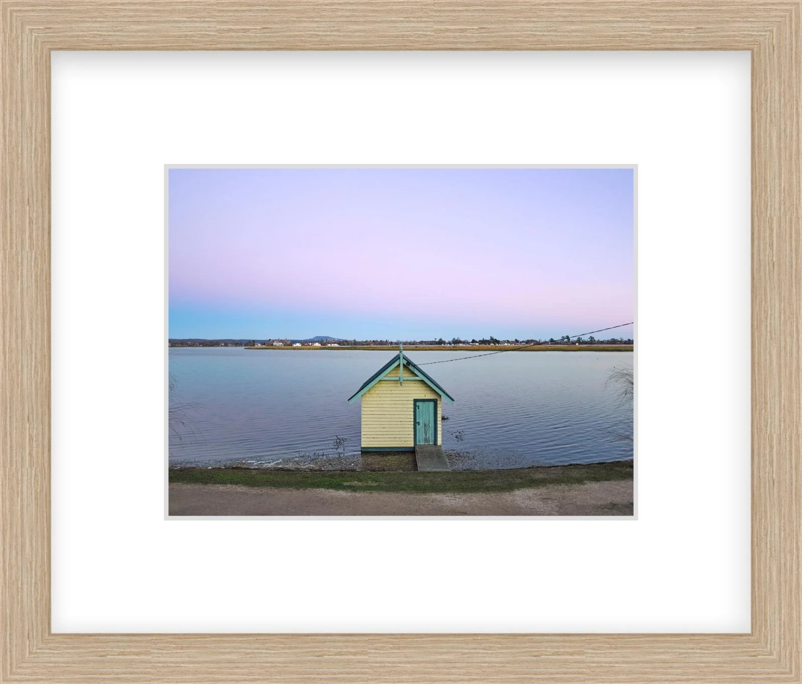 Boatshed No 2 at dusk - 6" x 8" Wood.jpg