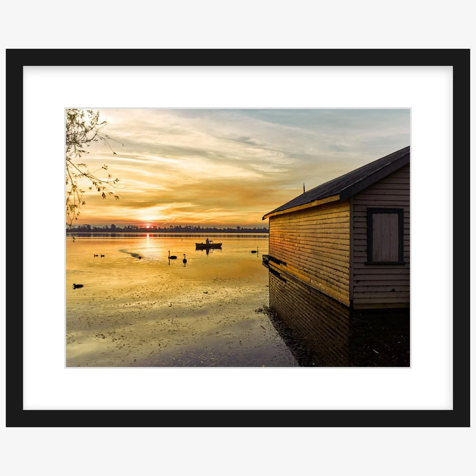 Summer sunset at Lake Wendouree 01 - 12" x 16" black - square.jpg
