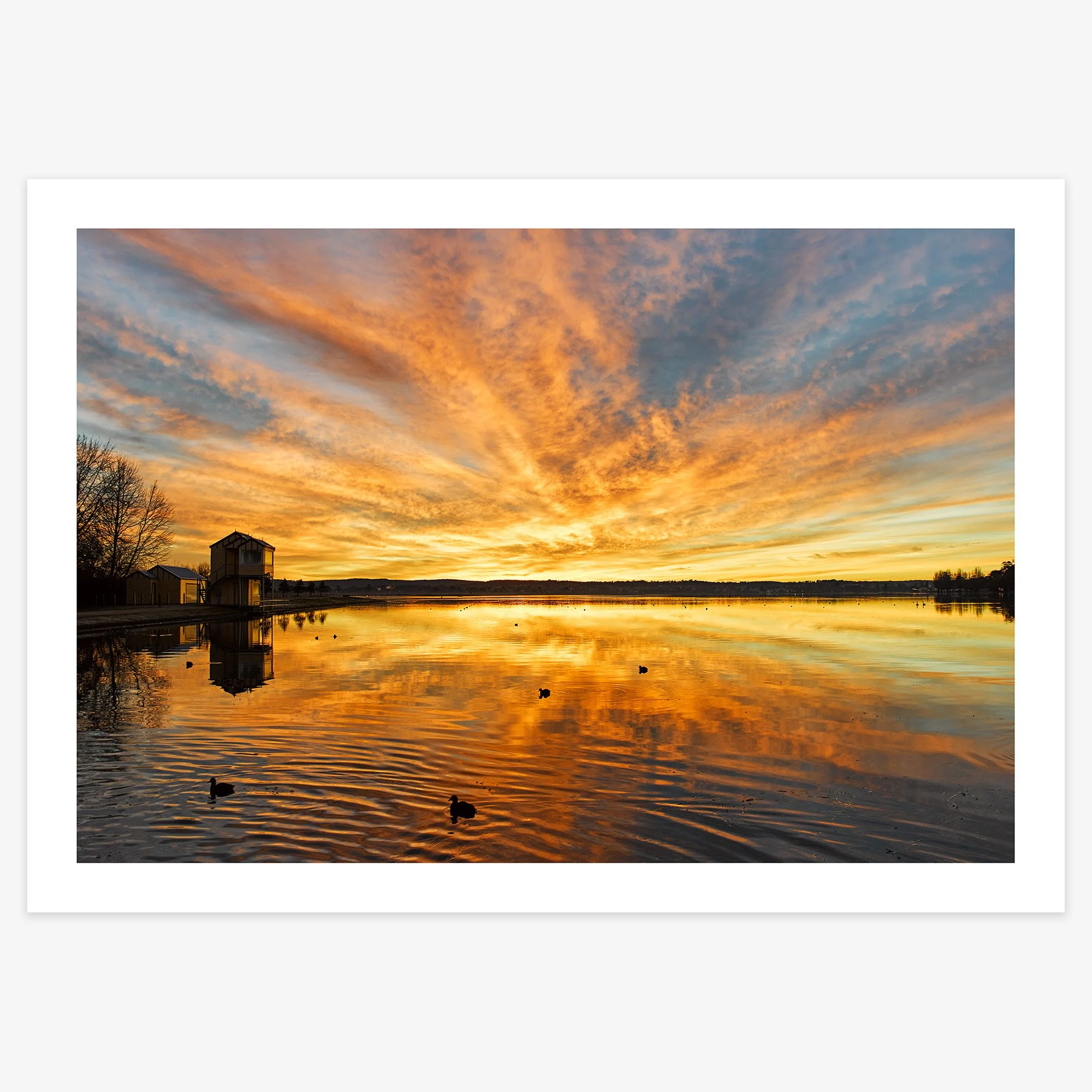 Lake Wendouree sunrise - 297mm x 420mm print 20mm border - square.jpg