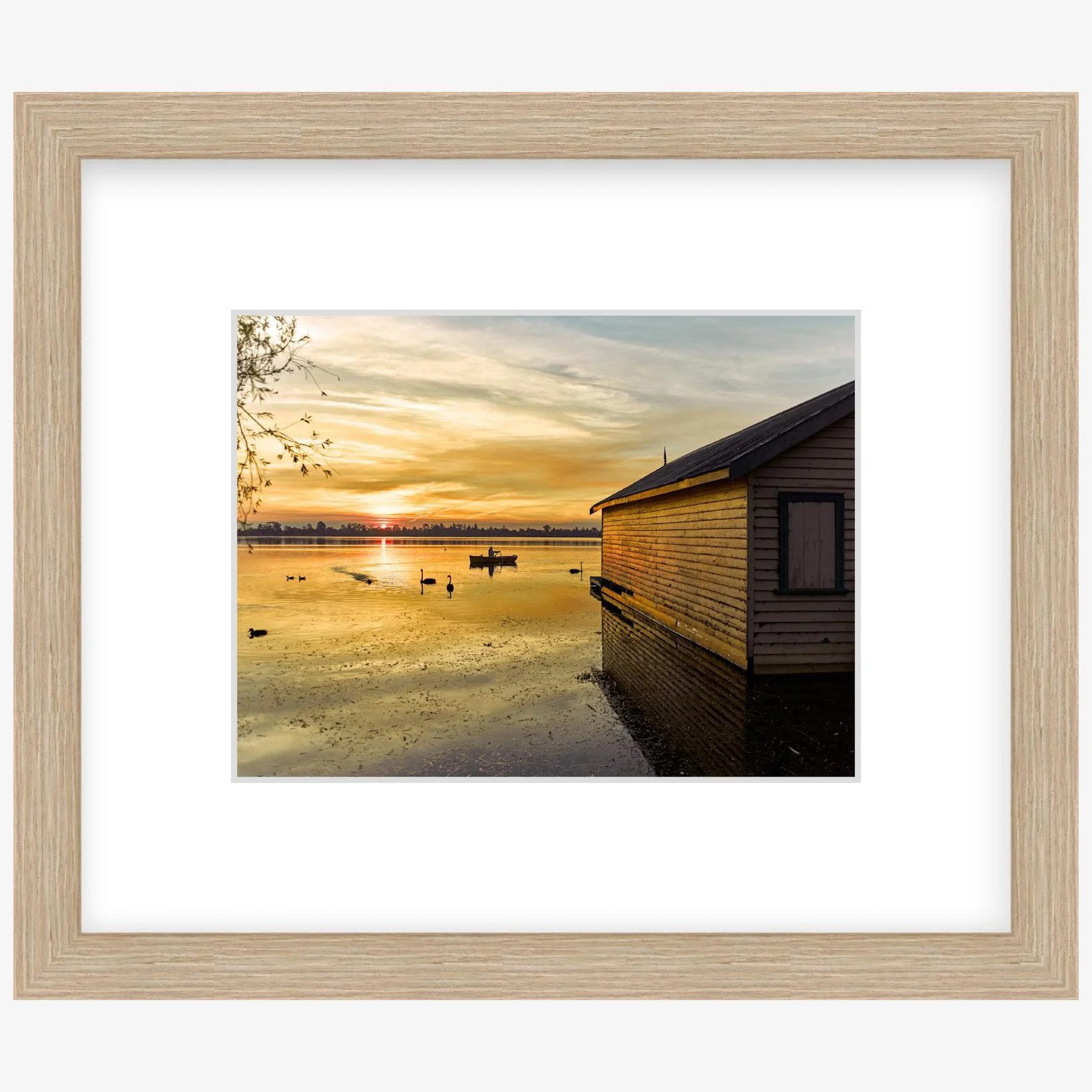 Summer sunset at Lake Wendouree 01 - 6" x 8" wood - square.jpg