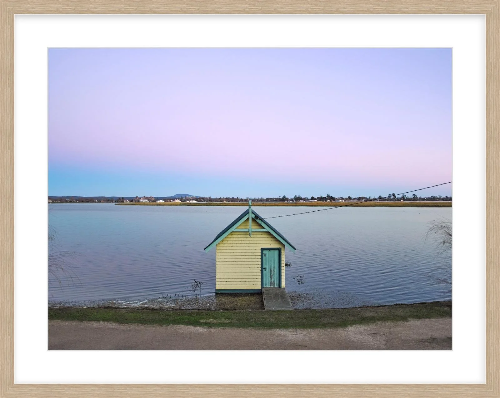 Boatshed No 2 at dusk - 18" x 24" Wood.jpg