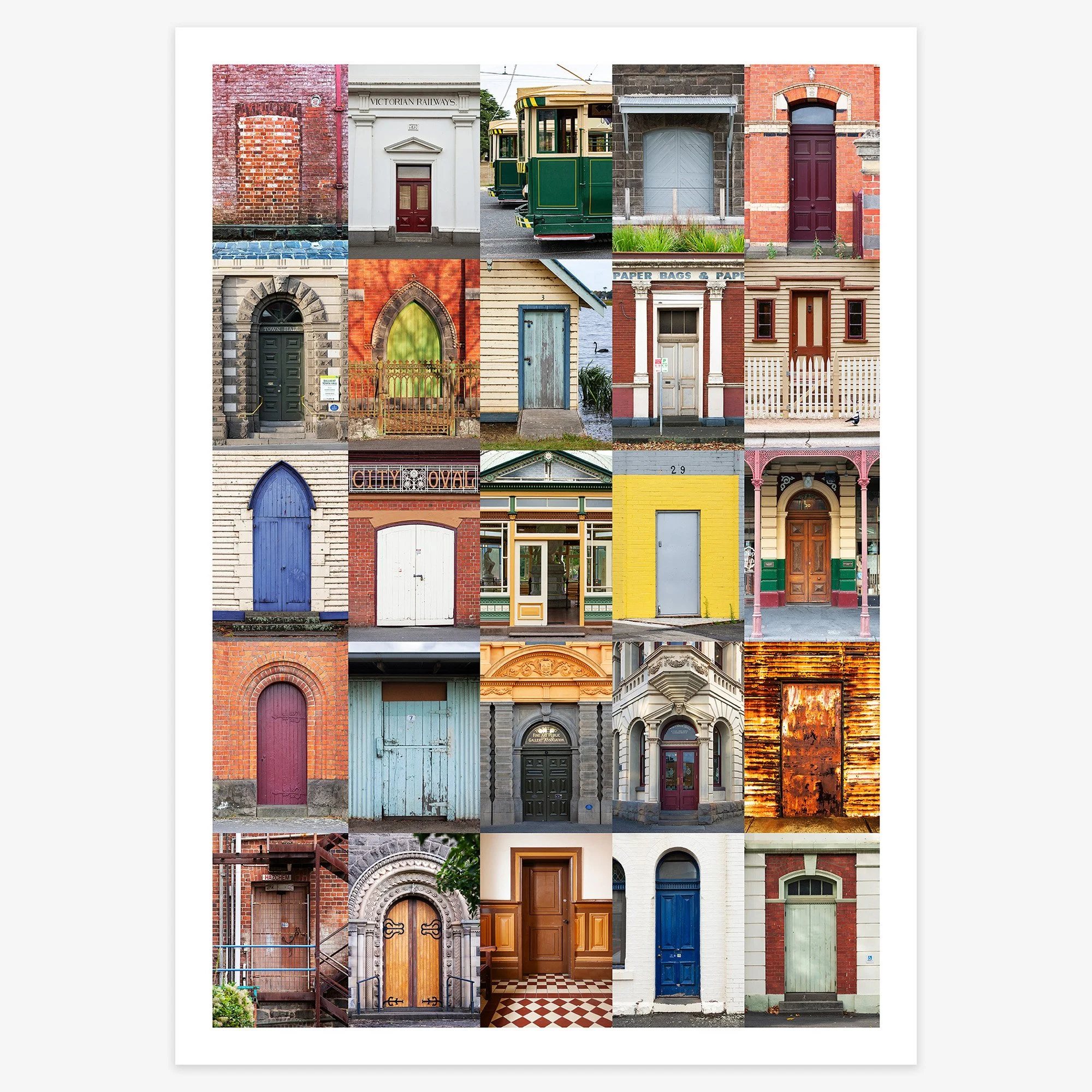 Doors of Ballarat - 500mm x 700mm print 25mm border square.jpg