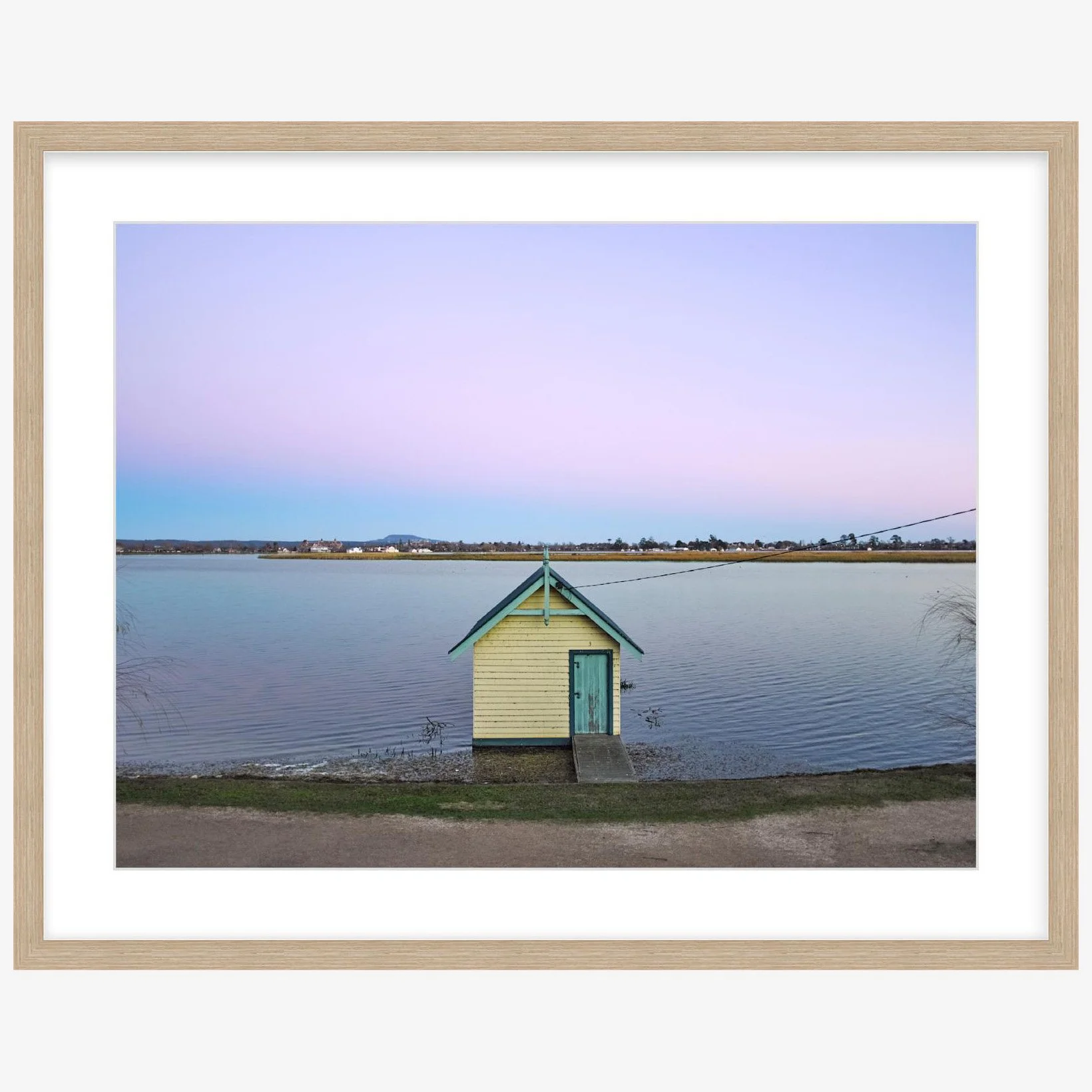 Boatshed No 2 at dusk - 18" x 24" Wood - square.jpg