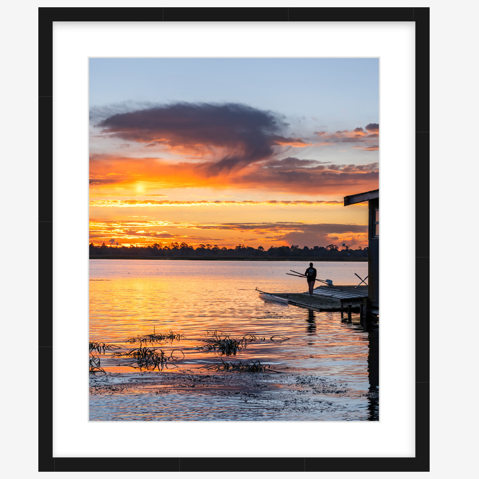 Sunset Rower - 16" x 20" black.png