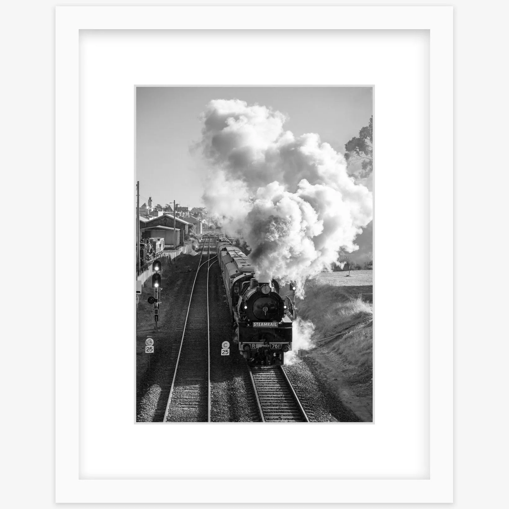 R761 - Steamrail Victoria departing Ballarat - 210mm x 297mm white - square.jpg