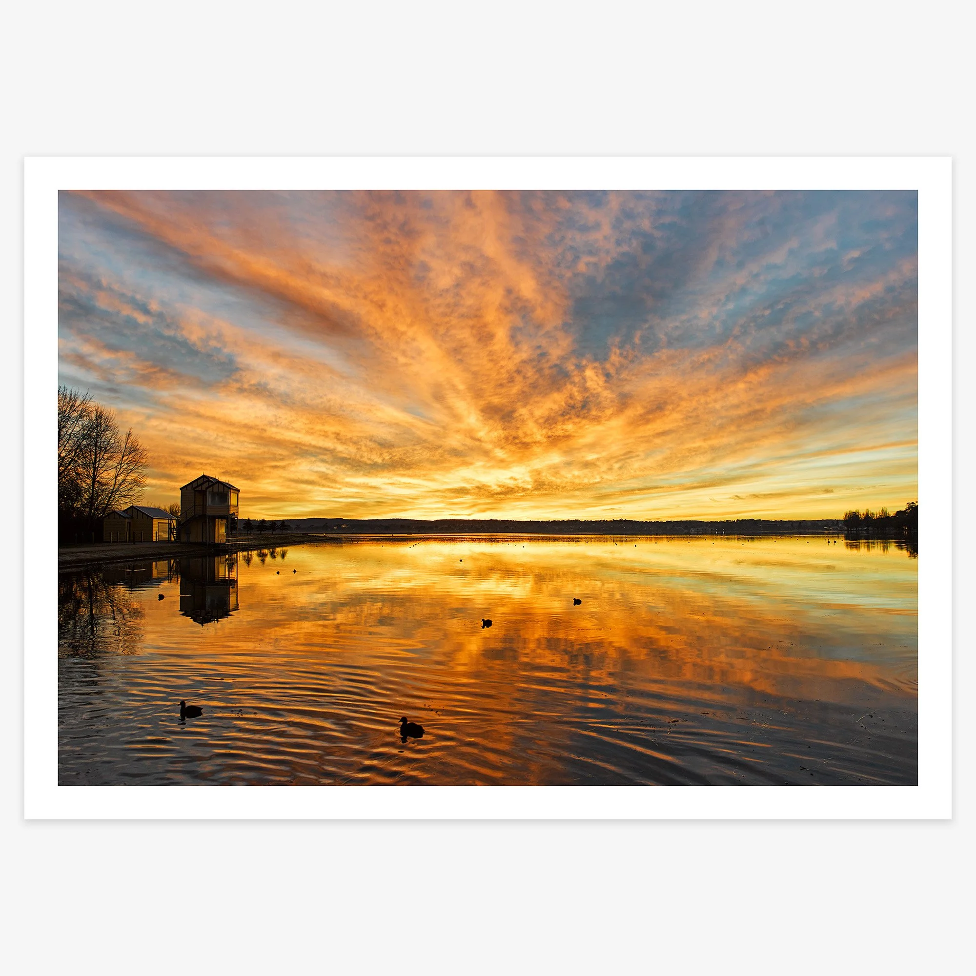 Lake Wendouree sunrise - 500mm x 700mm print 25mm border - square.jpg